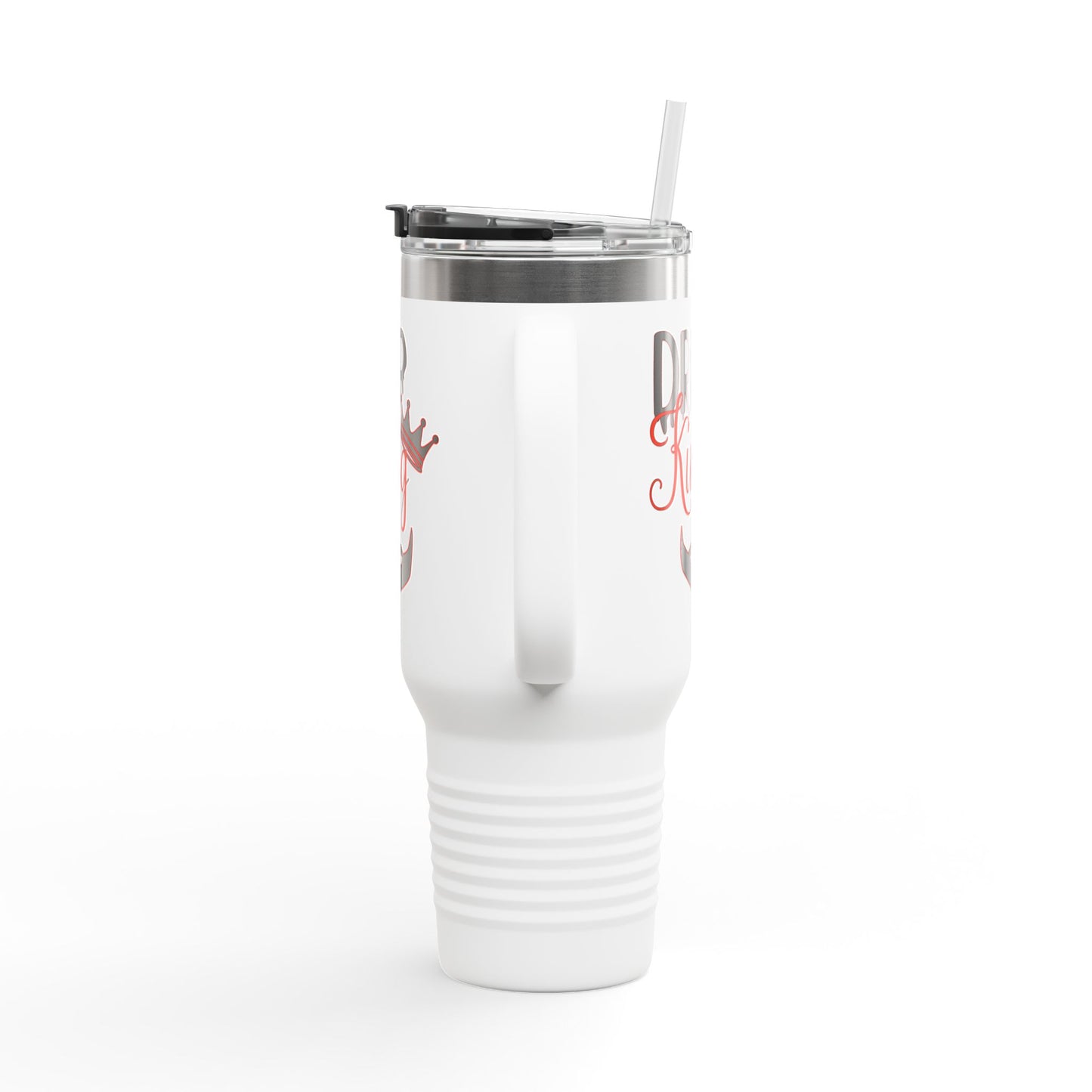 Drip King Insulated Travel Mug, 40oz | Perfect for Coffee Lovers, Gift for Him, Road Trips, Bearded Men, Stylish Drinkware