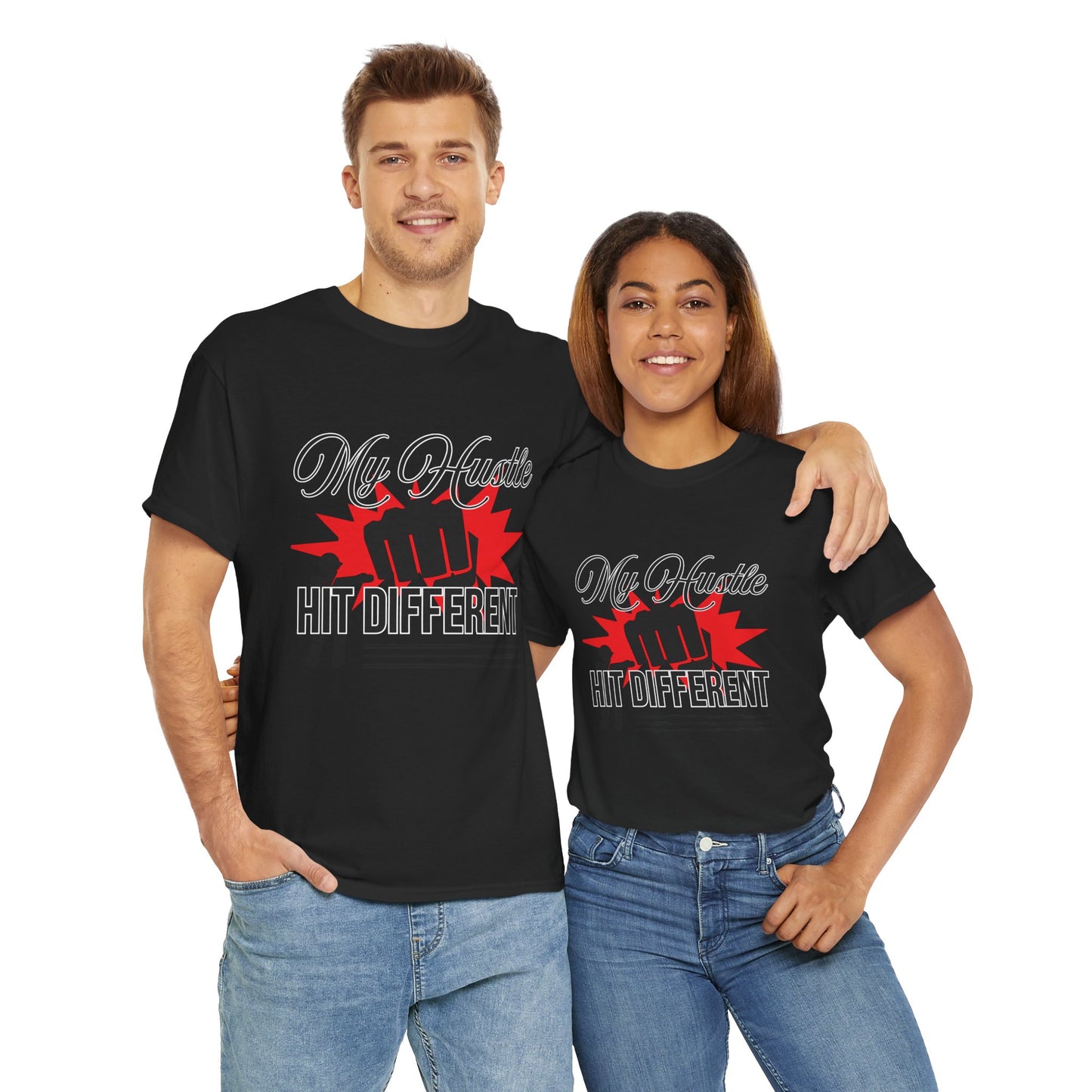 My Hustle Hits Different Cotton Tee, Motivational T-Shirt, Unisex Casual Wear, Gift for Entrepreneurs, Hustle Culture Apparel, Workout Shirt