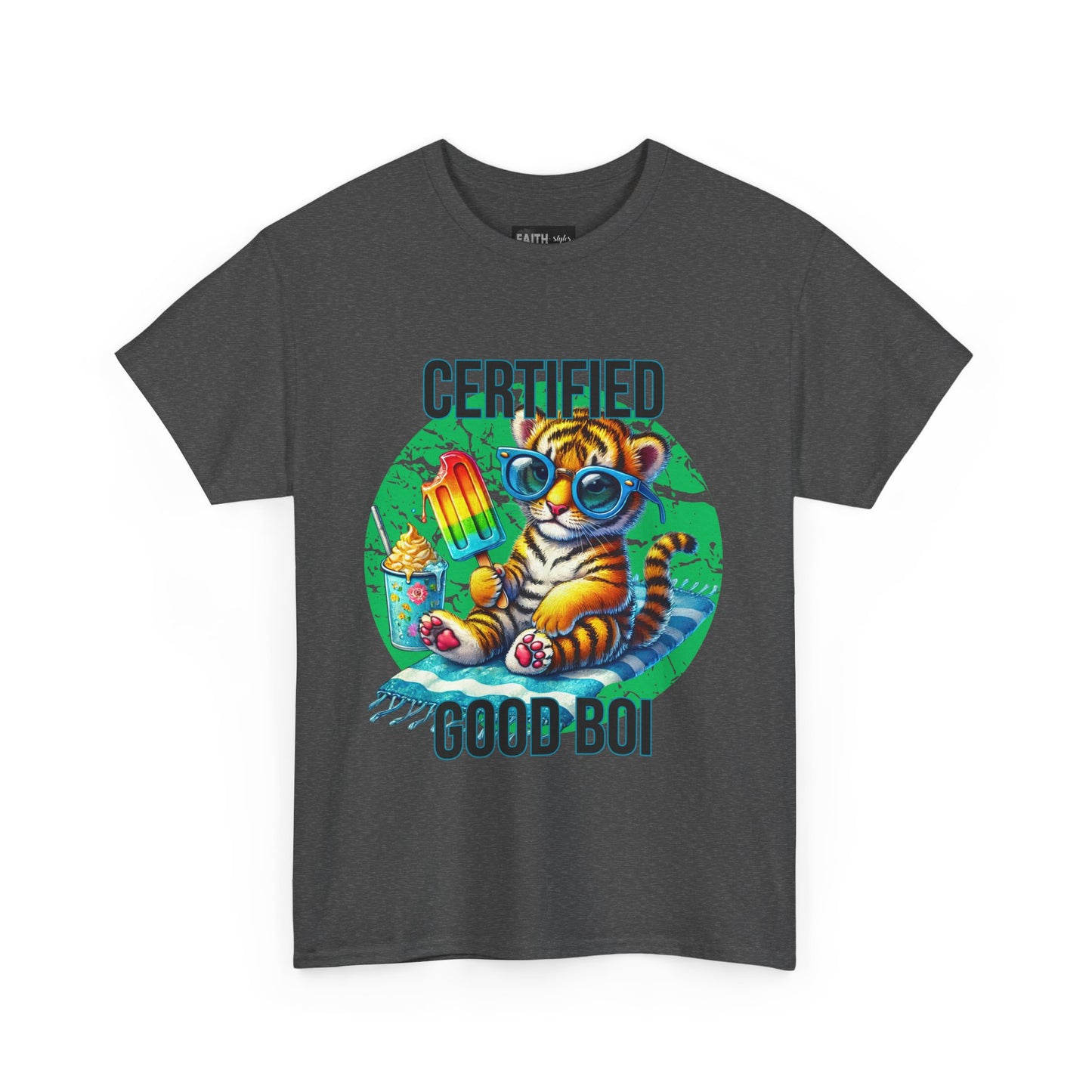 Certified Good Boi Unisex Heavy Cotton Tee, Animal Lover Tee, Cute Pet Shirt, Fun Graphic T-Shirt, Gift for Pet Owners, Casual Wear