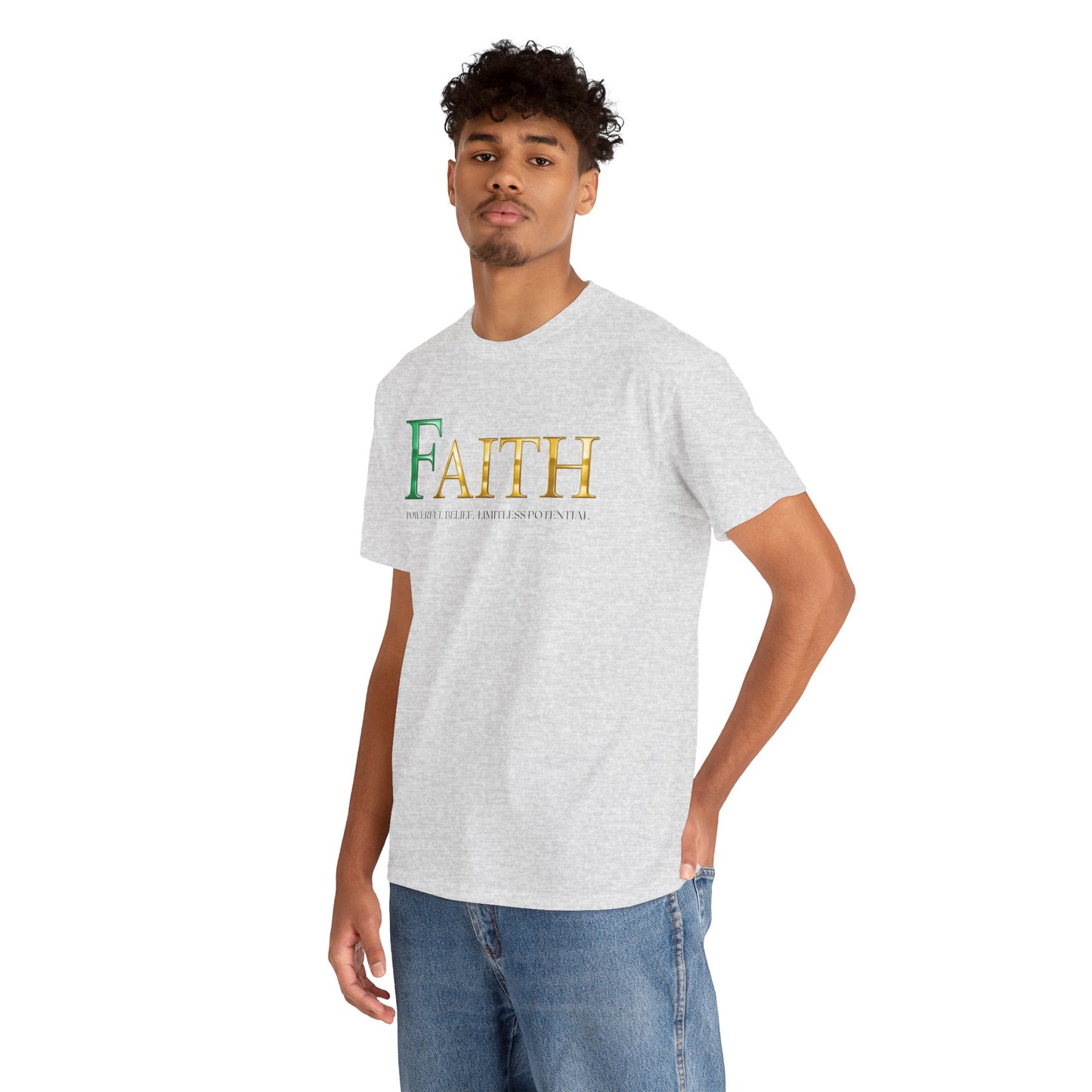 Faith Unisex Heavy Cotton Tee - Inspirational Shirt, Everyday Wear, Faith-Based Gift, Motivational Apparel, Casual Style