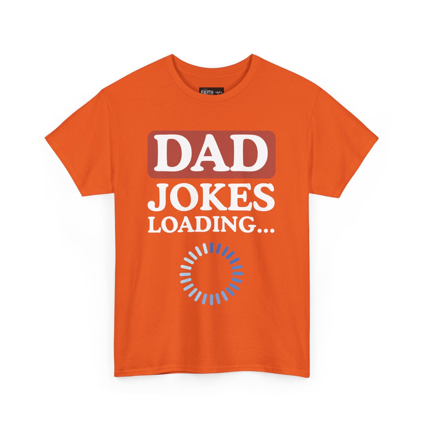 Dad Jokes Loading Unisex Heavy Cotton Tee, Funny Father's Day Gift, Humor T-Shirt, Dad Shirt, Gag Gift for Dads, Casual Everyday Wear