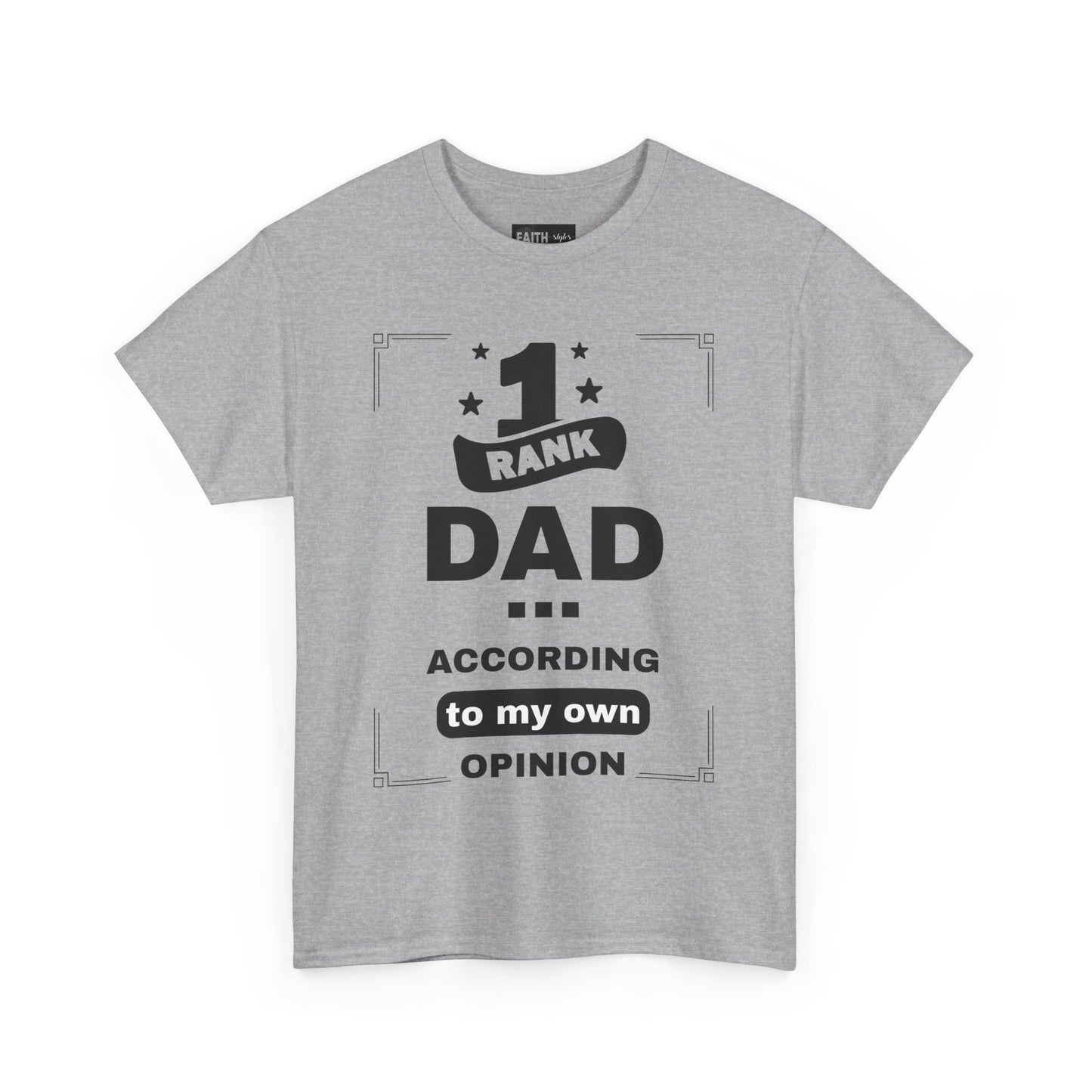 #1 Dad Unisex Heavy Cotton Tee - Perfect Gift for Father's Day, Birthday, or Family Celebrations, Casual Wear, Statement T-Shirt