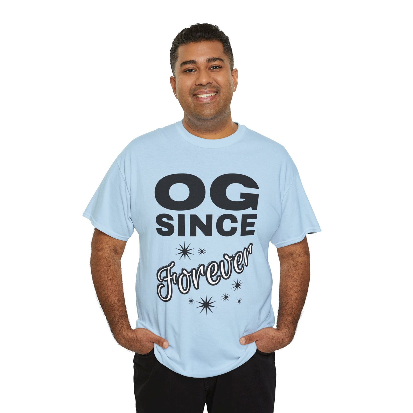 Grandpa Heavy Cotton Tee - OG Since Forever, Casual Tee, Trendy Graphic Shirt, Gift for Friends, Streetwear Fashion