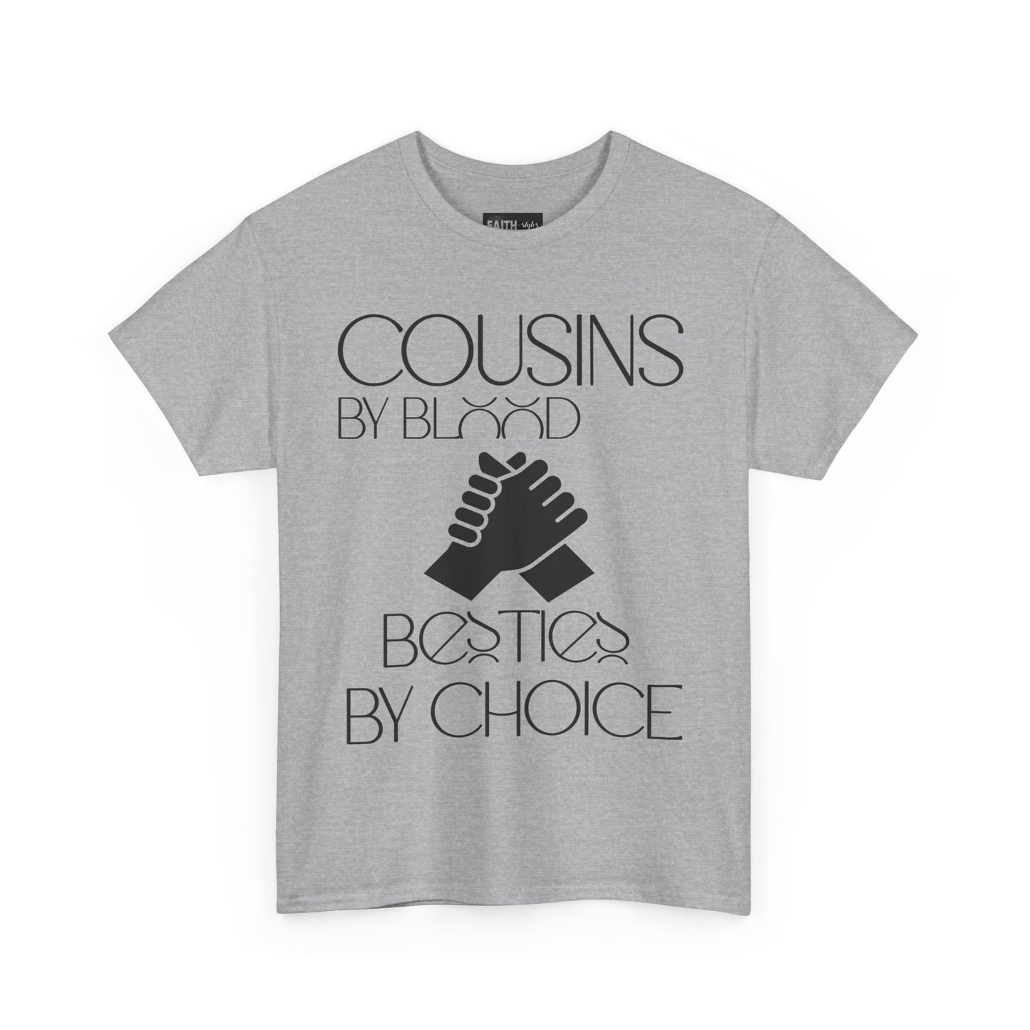 Cousins & Besties Tee, Unisex Heavy Cotton T-Shirt, Family Reunion Apparel, Friendship Gift, Casual Wear, Summer Style