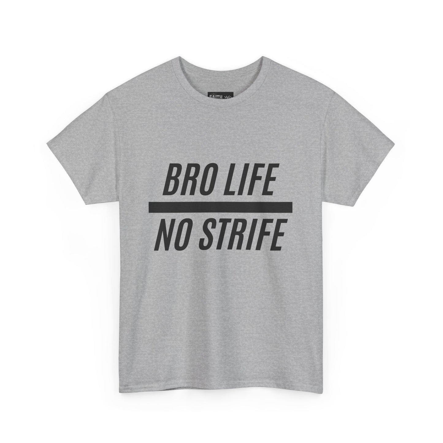 Bro Life Unisex Heavy Cotton Tee, Casual Graphic T-Shirt, Funny Gift for Friends, Everyday Wear, Brotherhood Apparel, Birthday Gift