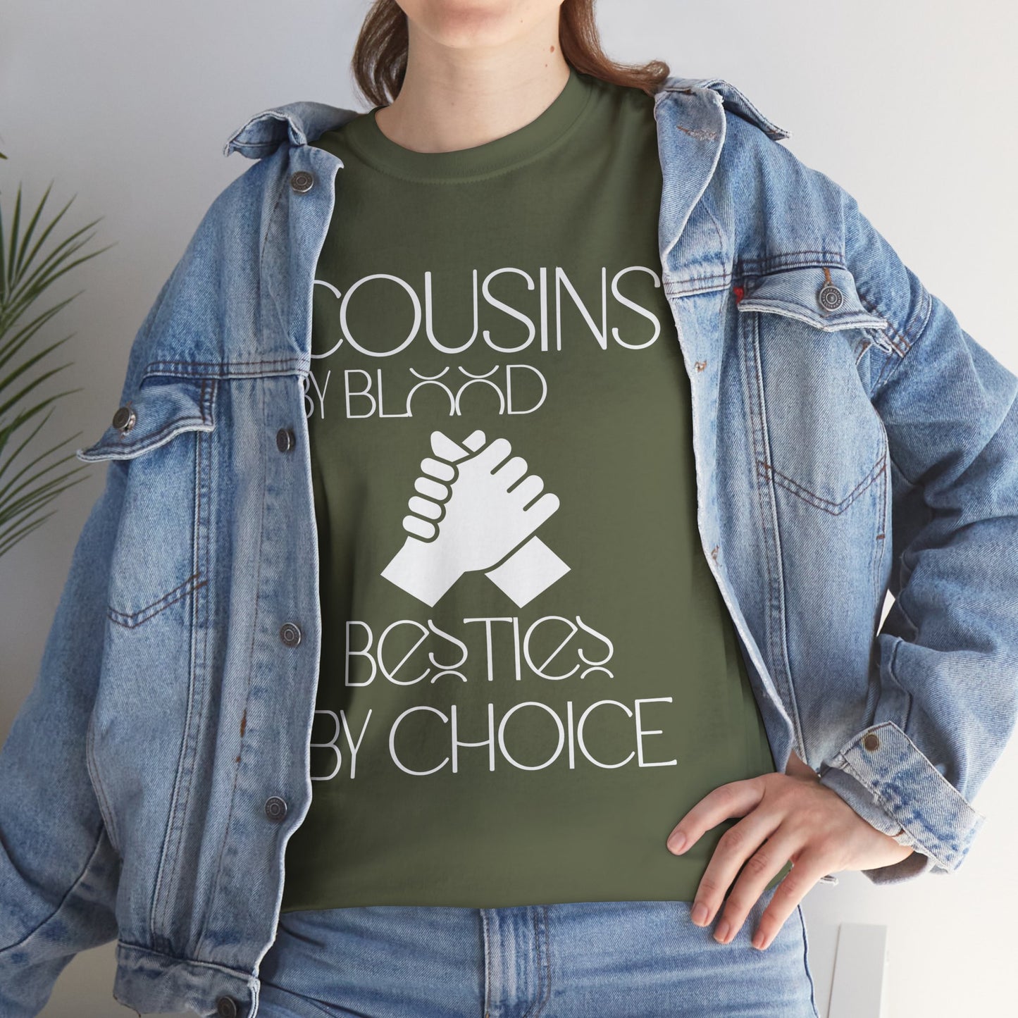Cousins & Besties Tee, Unisex Heavy Cotton T-Shirt, Family Reunion Apparel, Friendship Gift, Casual Wear, Summer Style