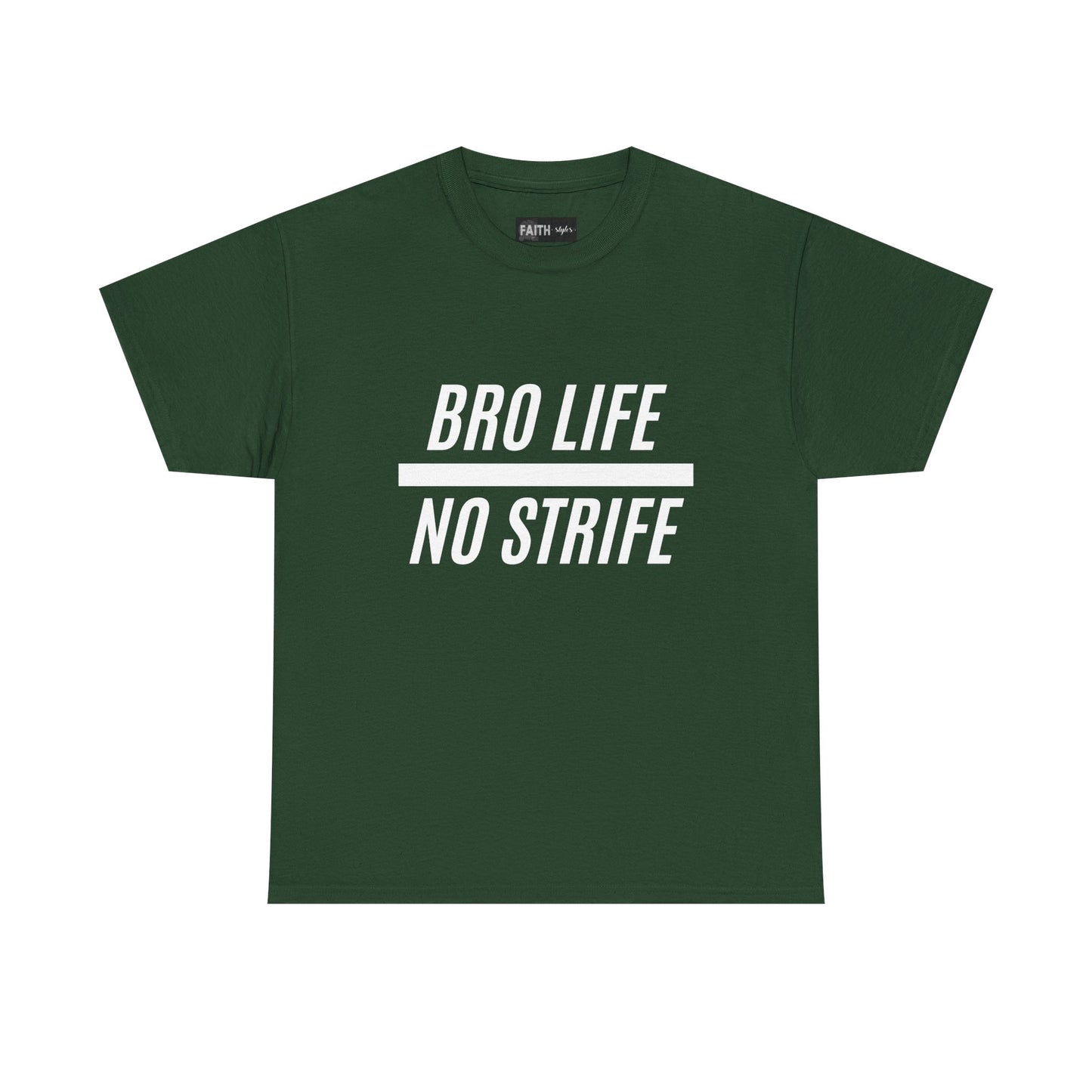 Bro Life Unisex Heavy Cotton Tee, Casual Graphic T-Shirt, Funny Gift for Friends, Everyday Wear, Brotherhood Apparel, Birthday Gift