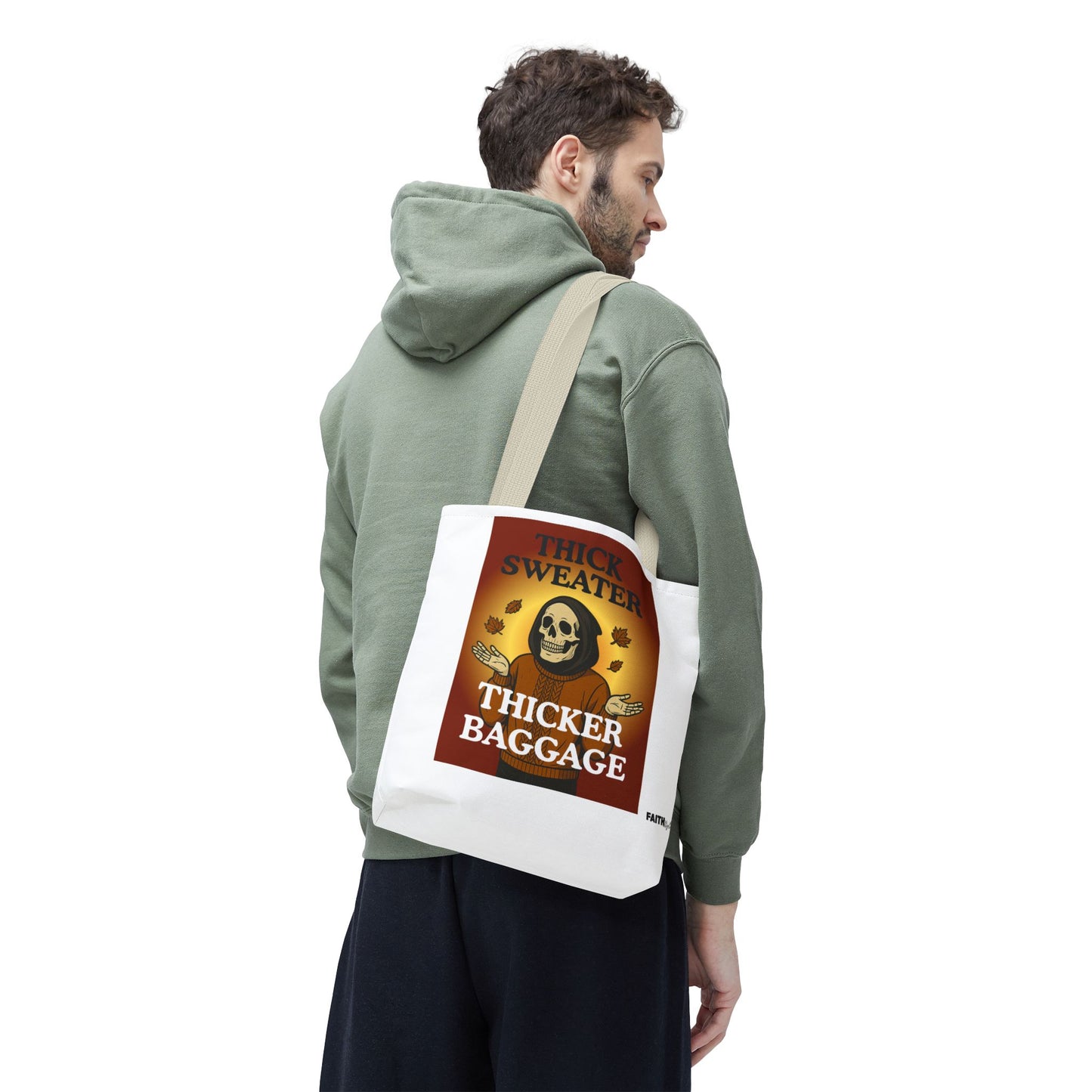 FaithStyles Fall-Themed Thicker Baggage Tote Bag, Halloween, Autumn Vibes, Eco-Friendly Gift, Spooky Baggage, Seasonal Carryall, Shopping Bag, Casual Style