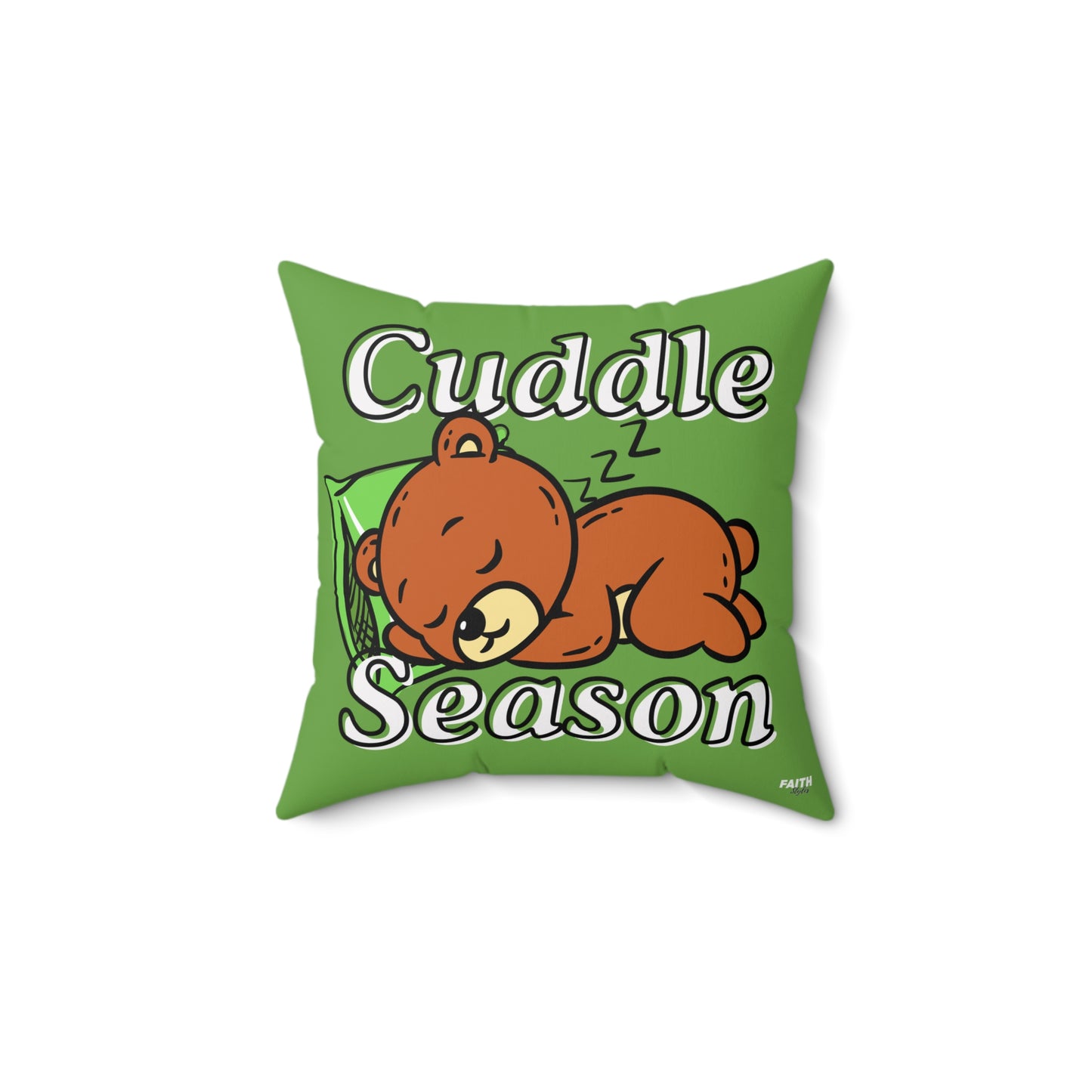 FaithStyles Cuddle Season Pillow - Cozy Home Decor, Great for Fall and Winter, Gift for Bear Lovers, Kids Room, Relaxation