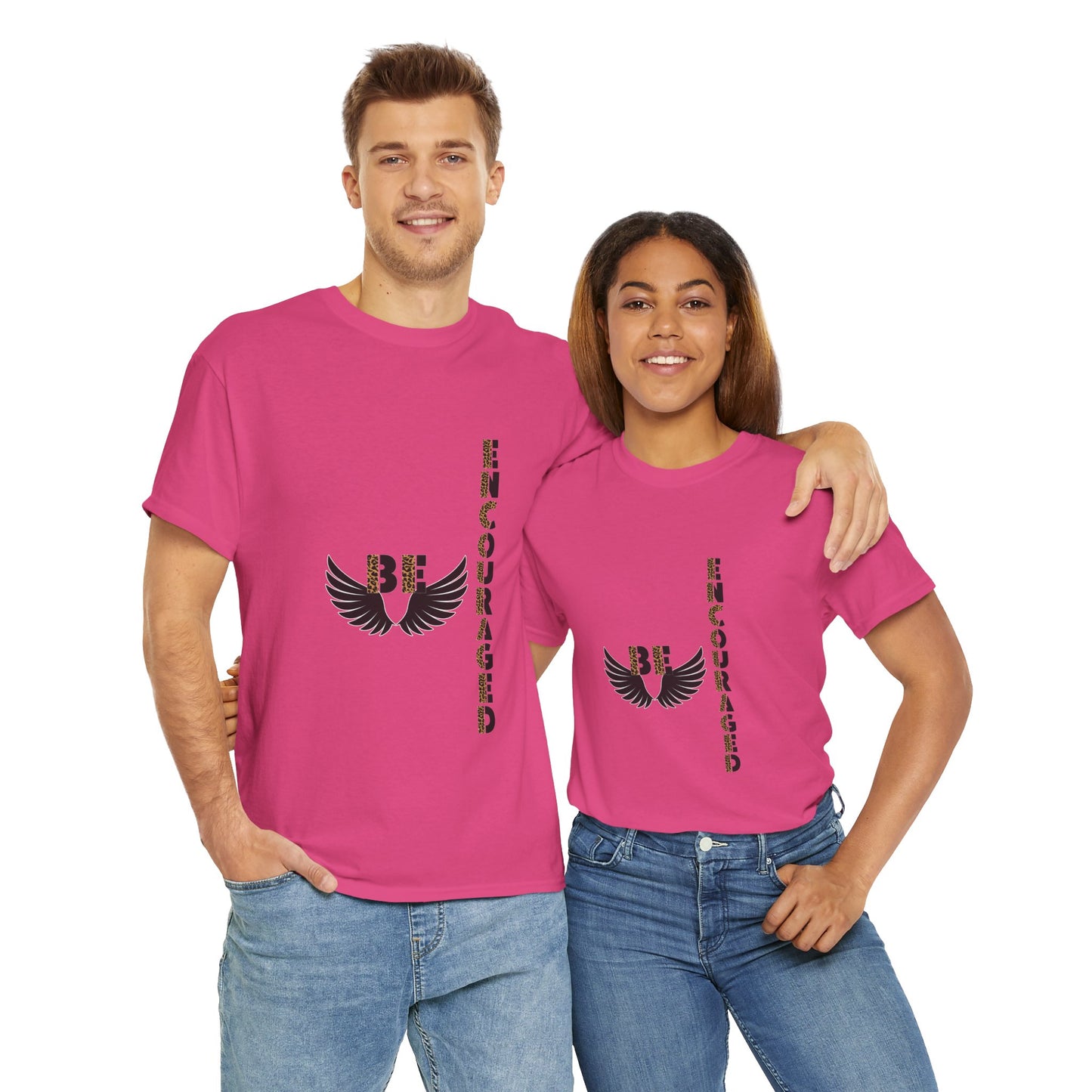 Be Encouraged Unisex Heavy Cotton T-shirt- Inspirational Gift, Motivational Shirt, Casual Wear, Everyday Reminder, Uplifting Apparel