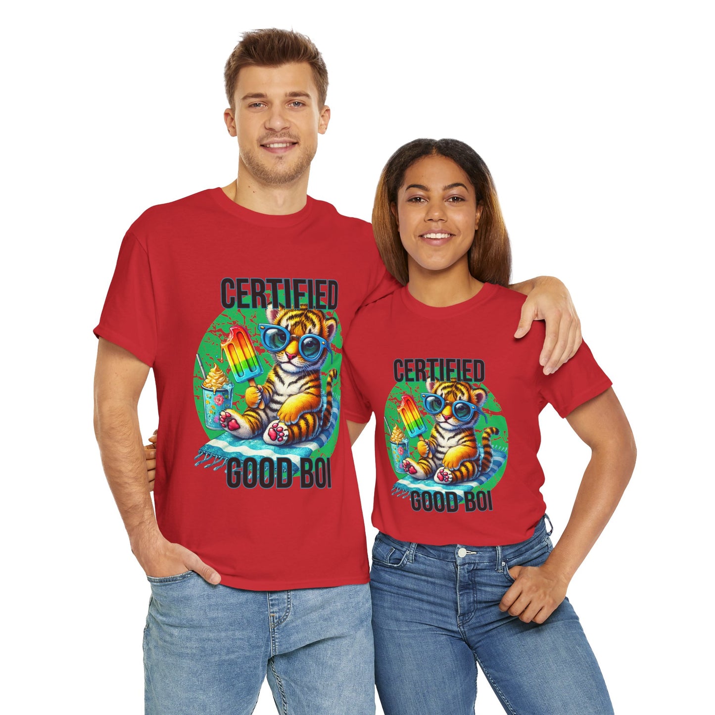 Certified Good Boi Unisex Heavy Cotton Tee, Animal Lover Tee, Cute Pet Shirt, Fun Graphic T-Shirt, Gift for Pet Owners, Casual Wear