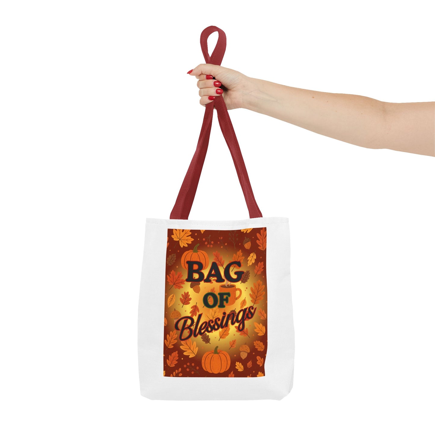Autumn Blessings Tote Bag, Fall Tote for Shopping, Thanksgiving Gift Bag, Seasonal Carrier, Eco-Friendly Reusable Tote
