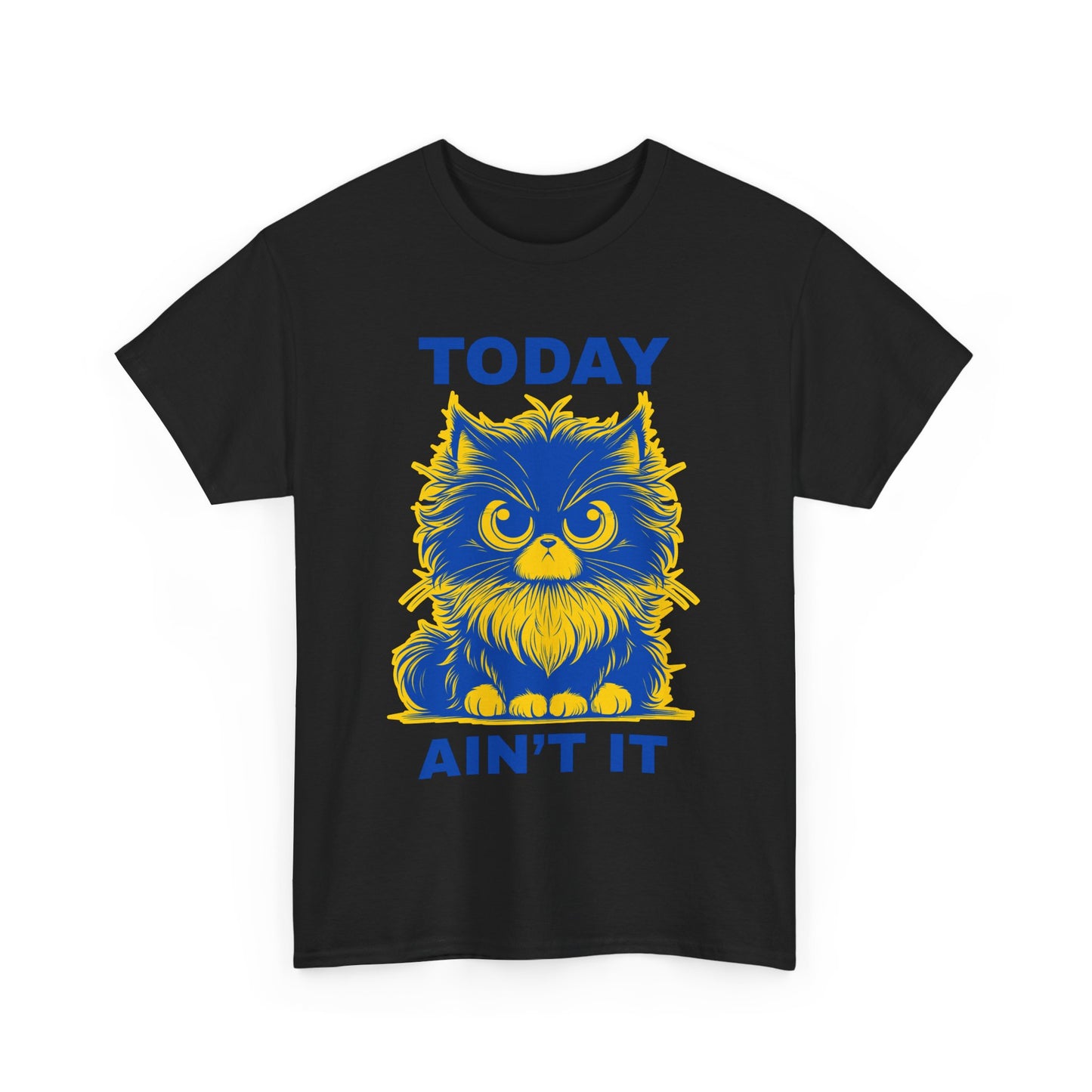 Funny Cat Tee - 'Today Ain't It' Unisex Heavy Cotton T-Shirt