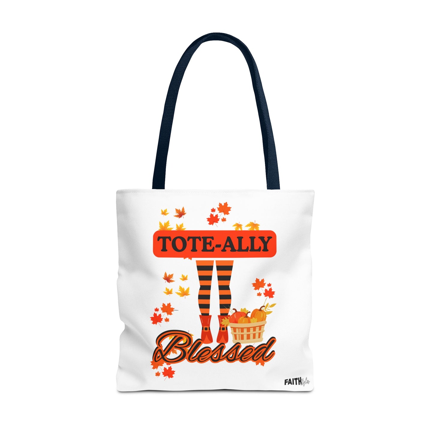 FaithStyles Blessed Holiday Tote Bag, Autumn Tote, Fall Accessories, Gift for Her, Seasonal Shopping Bag, Cute Grocery Bag
