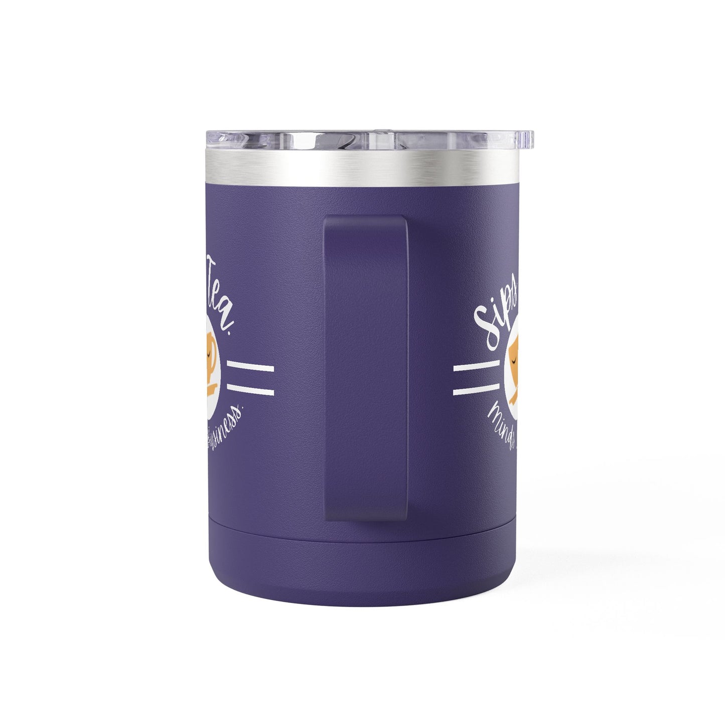 Coffee Lover's Tumbler with Sips Tea Design, Insulated Mug for Home, Travel, Gift for Coffee & Tea Lovers, Birthday, Office, Everyday Use