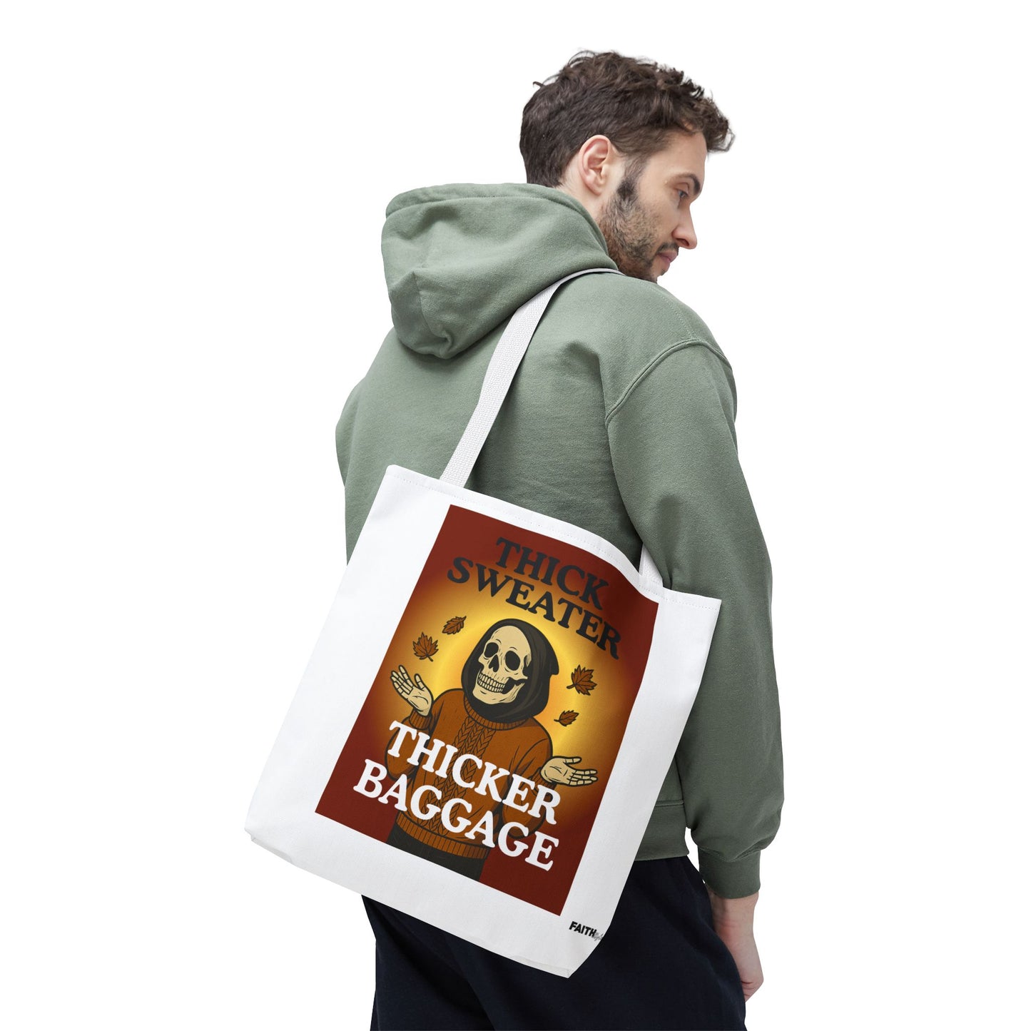 FaithStyles Fall-Themed Thicker Baggage Tote Bag, Halloween, Autumn Vibes, Eco-Friendly Gift, Spooky Baggage, Seasonal Carryall, Shopping Bag, Casual Style
