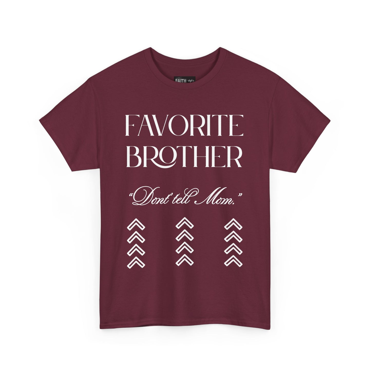 Favorite Brother Unisex Heavy Cotton Tee - Perfect Gift for Siblings, Casual Wear, Birthday, Family Reunion, Everyday Comfort