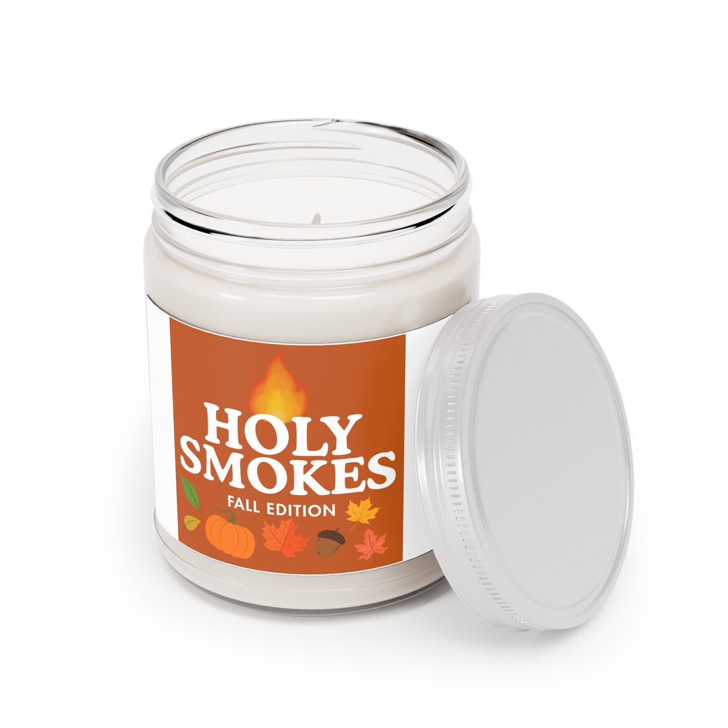 Scented Soy Candle - Holy Smokes Fall Edition, Cozy Home Decor, Autumn Gift, Thanksgiving Candle, Fall Aromatherapy, Seasonal Fragrance