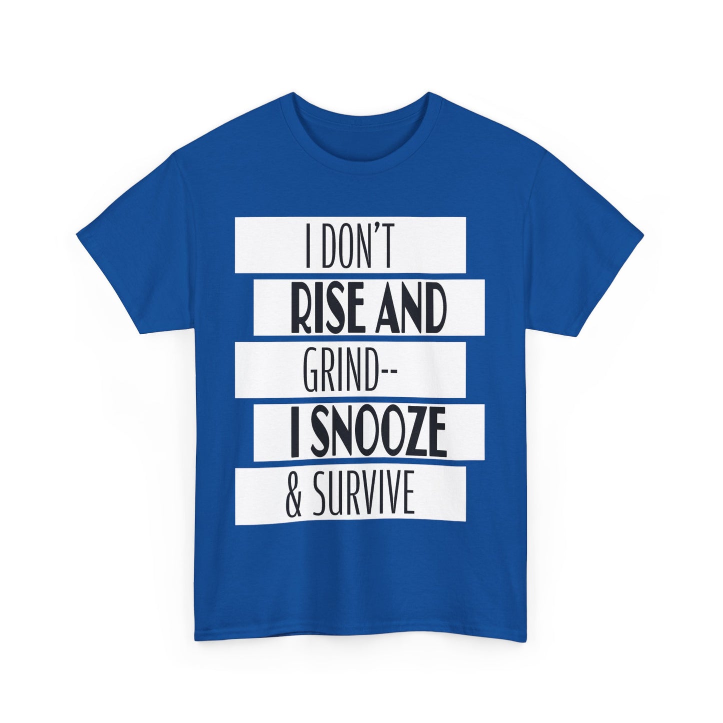 Funny Snooze Survival Tee for Lazy Days, Male's Cotton T-Shirt, Gift for Coffee Lovers, Sleepyhead Apparel, Relaxed Lifestyle Top