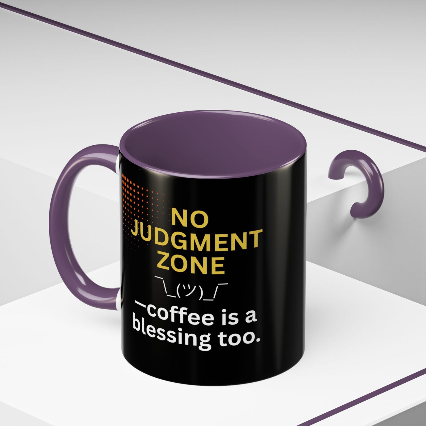 No Judgment Zone Coffee Mug, Funny Gift for Coffee Lovers, Unique Java Cup, Perfect for Birthdays, Inspirational Drinkware