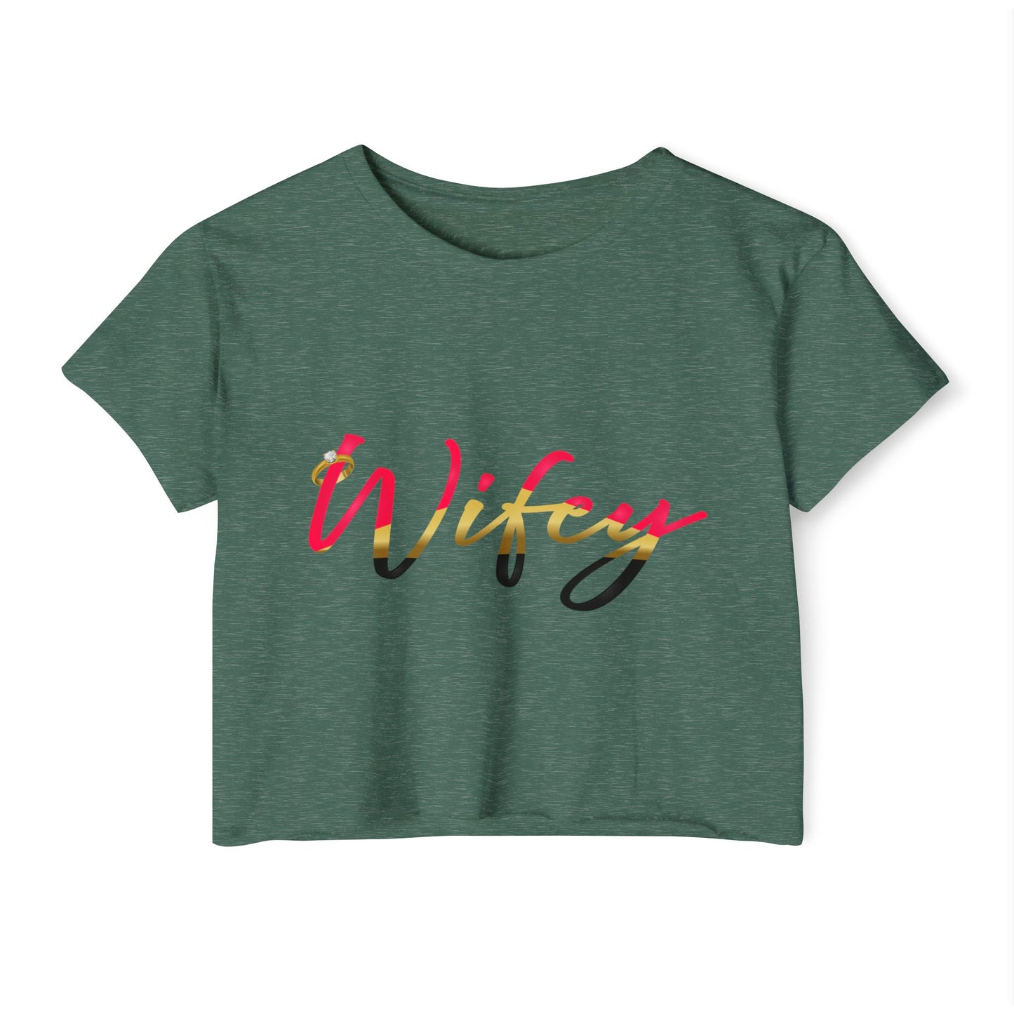 Women's Festival Crop Top, Cute Wifey Top, Summer Crop Shirt, Boho Style Tee, Trendy Women's Apparel, Festival Outfit