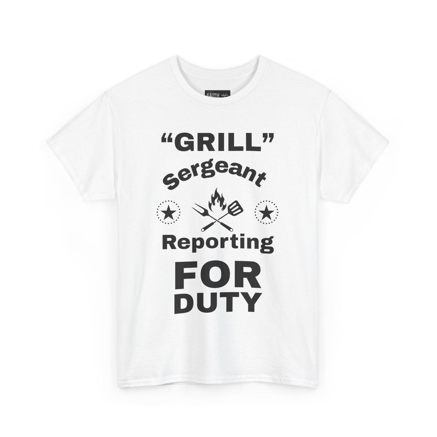 Grill Sergeant Tee - Perfect for BBQs, Father's Day Gift, Unisex Cotton T-Shirt, Outdoor Parties, Cooking Enthusiasts