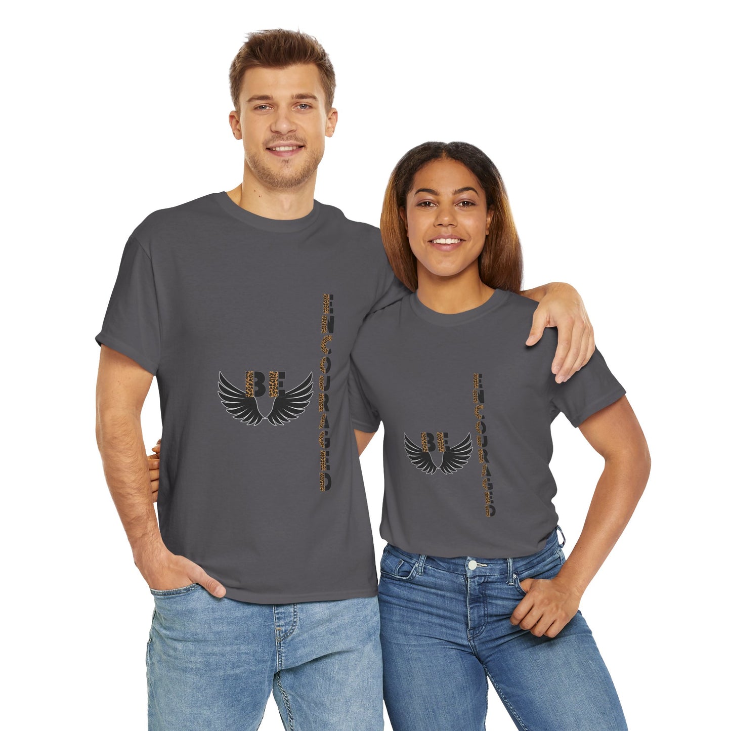 Be Encouraged Unisex Heavy Cotton T-shirt- Inspirational Gift, Motivational Shirt, Casual Wear, Everyday Reminder, Uplifting Apparel