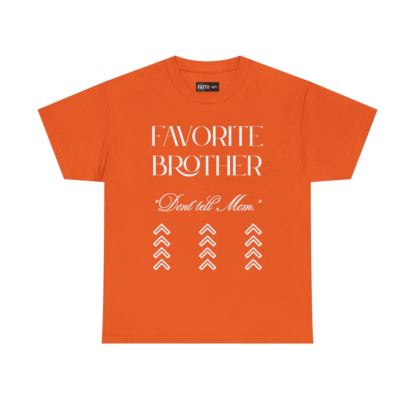 Favorite Brother Unisex Heavy Cotton Tee - Perfect Gift for Siblings, Casual Wear, Birthday, Family Reunion, Everyday Comfort