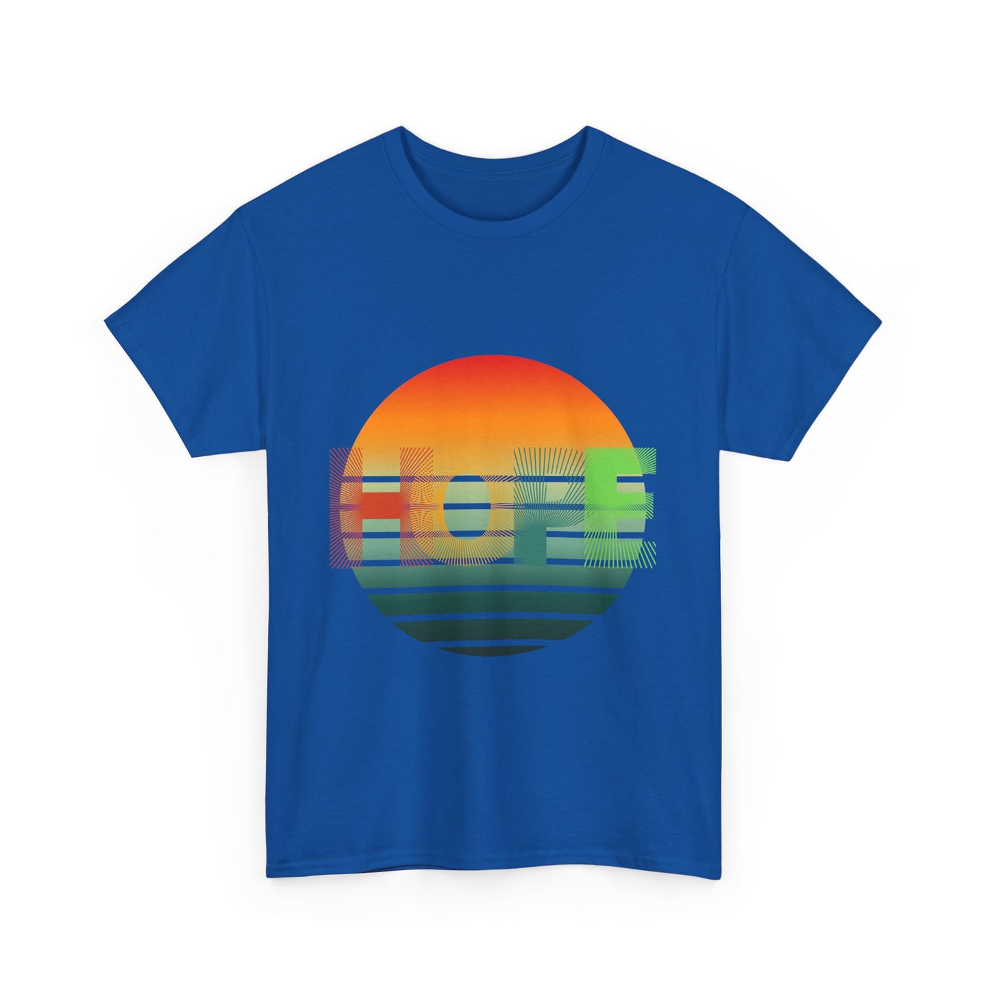 "HOPE" Sunset Vibes Unisex Cotton Tee, Summer T-Shirt, Gift for Him/Her, Casual Wear, Beach Day Outfit, Eco-Friendly Fashion