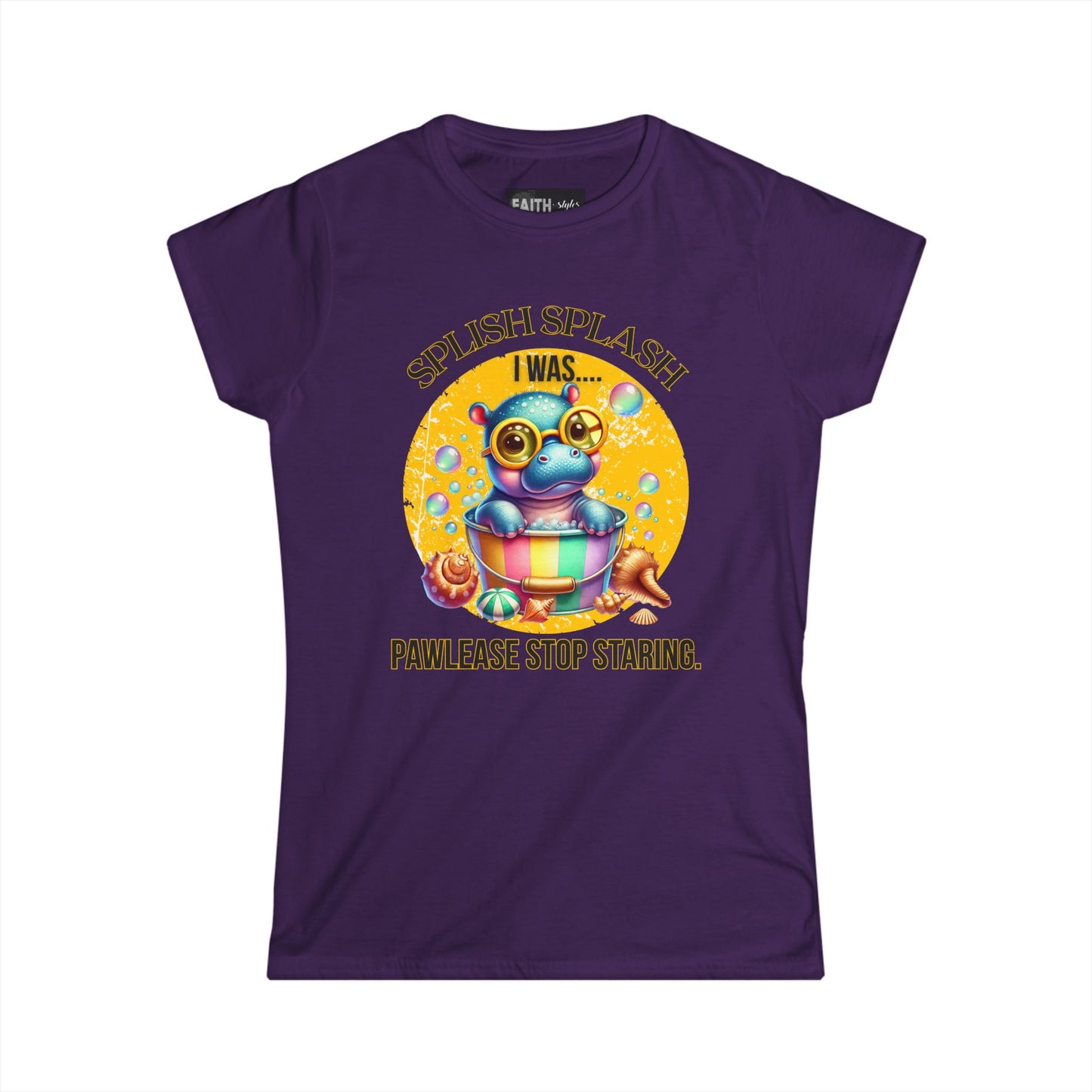 Playful Frog Tee - "SPLISH SPLASH I WAS... PAWLEASE STOP STARING" - Fun Graphic Shirt, Gift for Frog Lovers, Cute Casual Wear