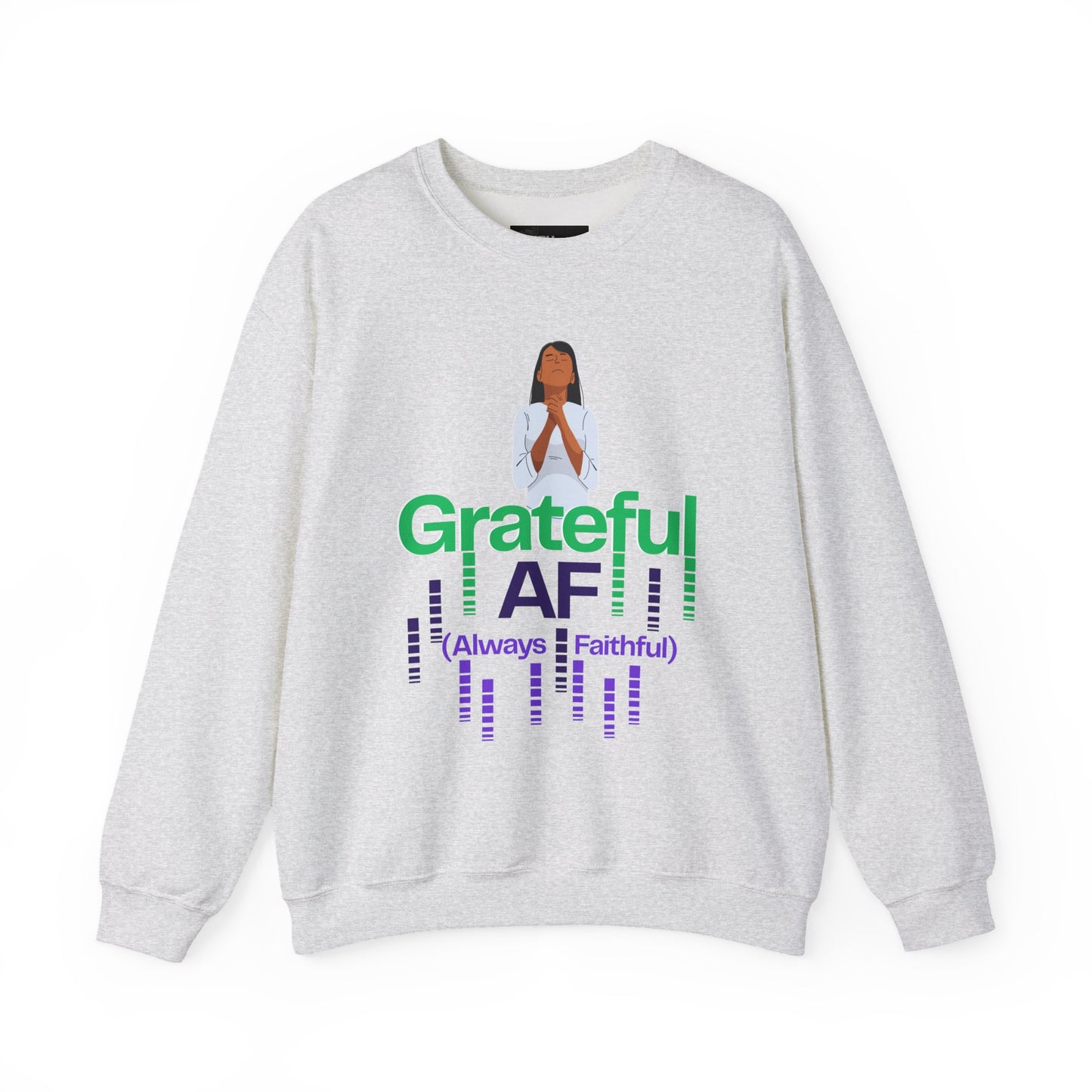 Women Grateful AF Crewneck Sweatshirt | Cozy Unisex Pullover for Thanksgiving, Gifts, and Everyday Wear