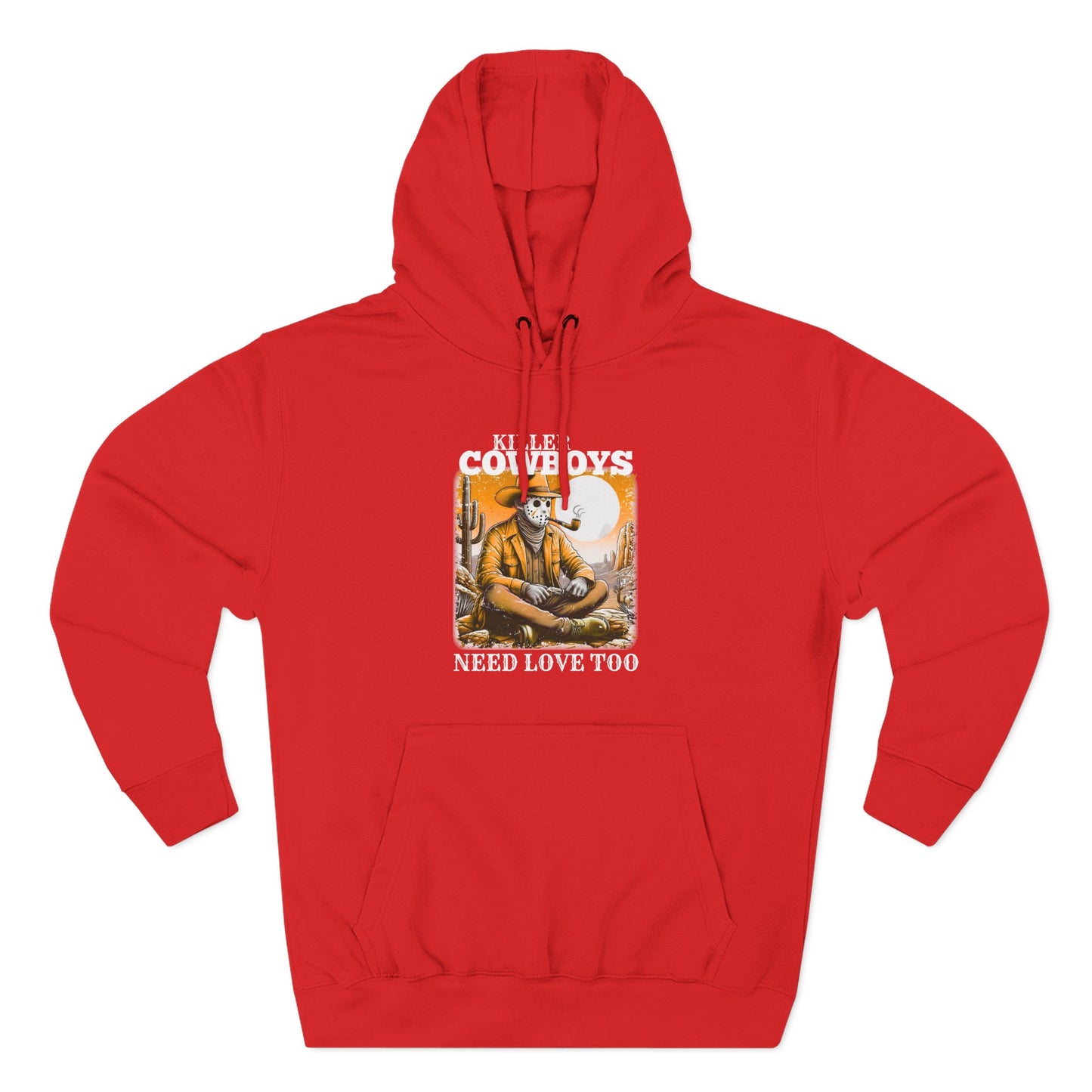 Three-Panel Fleece Hoodie-Front & Back Images