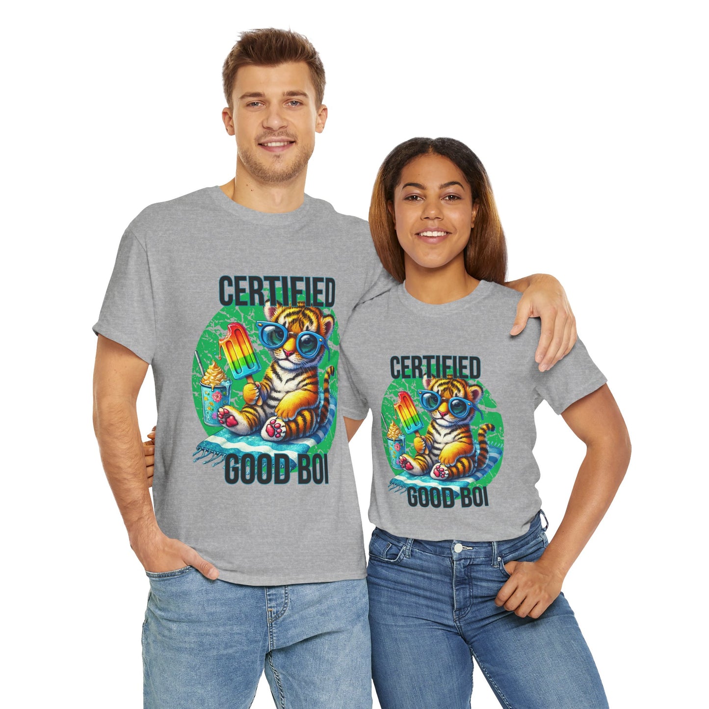 Certified Good Boi Unisex Heavy Cotton Tee, Animal Lover Tee, Cute Pet Shirt, Fun Graphic T-Shirt, Gift for Pet Owners, Casual Wear