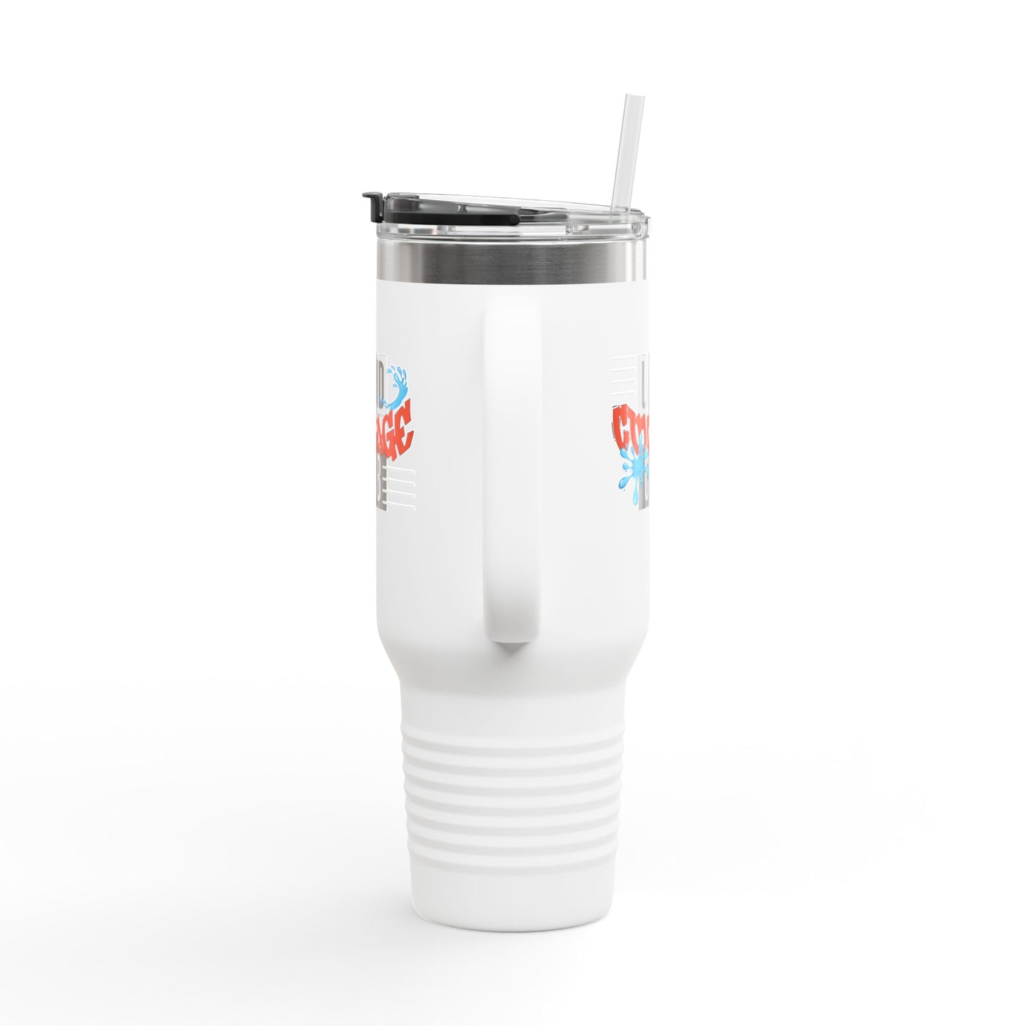 Liquid Courage Insulated Travel Mug | 40oz Travel Cup, Unique Camping Gift, Motivational Coffee Cup, Adventure Drinkware, Outdoor Mug