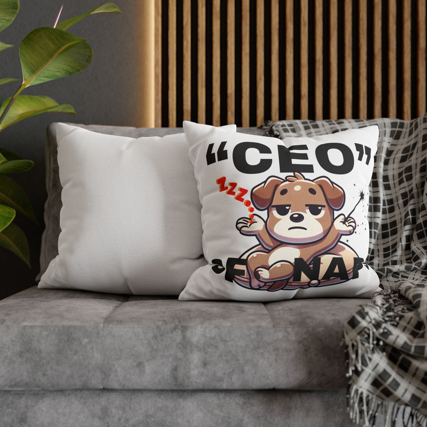 Funny Dog CEO Pillowcase | Cute Pet Decor, Pillow Cover for Nappers, Gift for Dog Lovers, Bedroom Accent, Quirky Home Decor