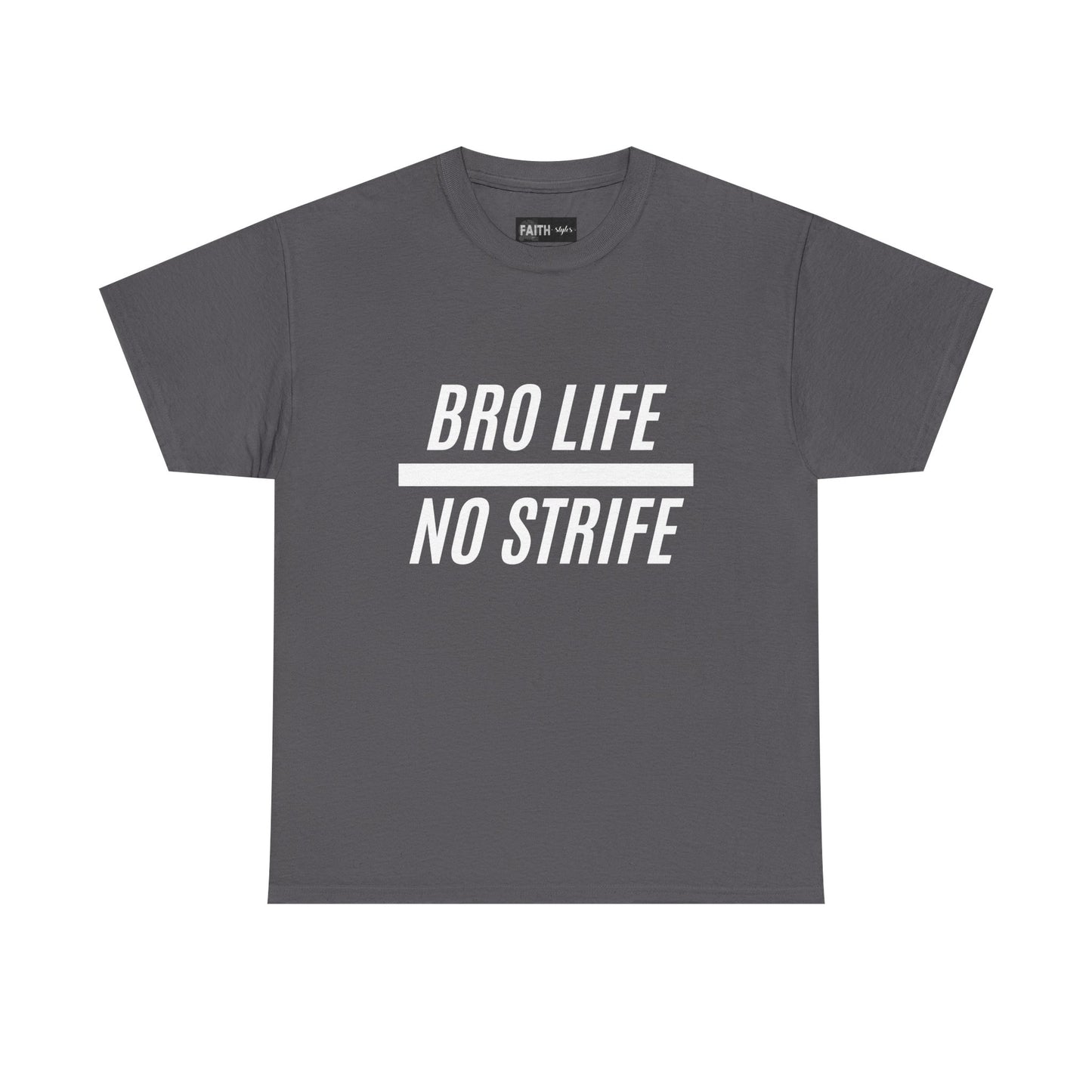 Bro Life Unisex Heavy Cotton Tee, Casual Graphic T-Shirt, Funny Gift for Friends, Everyday Wear, Brotherhood Apparel, Birthday Gift