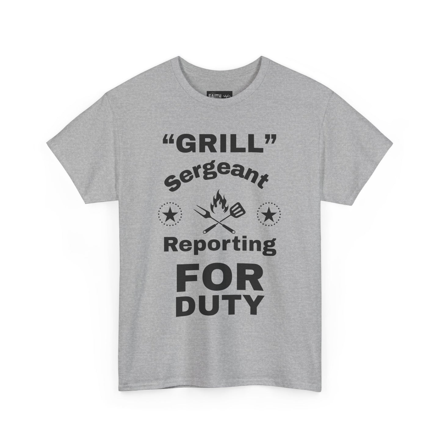 Grill Sergeant Tee - Perfect for BBQs, Father's Day Gift, Unisex Cotton T-Shirt, Outdoor Parties, Cooking Enthusiasts