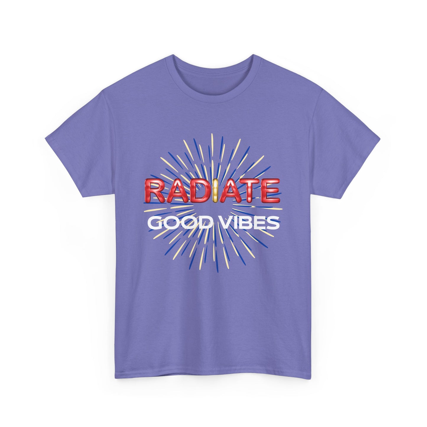 Radiate Unisex Heavy Cotton Tee - Positive Vibe Shirt, Gift for Friends, Motivational Apparel, Casual Wear, Everyday Comfort