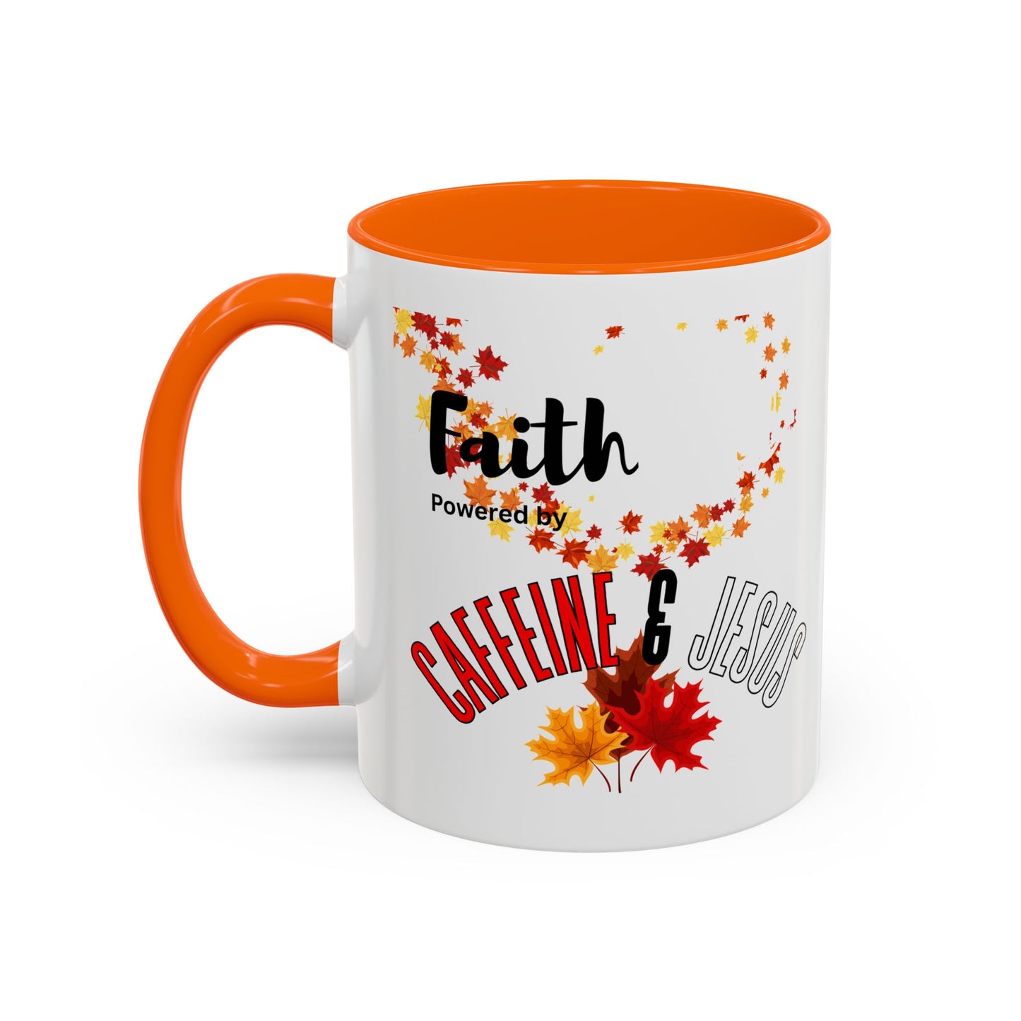 Faith & Caffeine Fall Coffee Mug | Perfect for Autumn Lovers, Thanksgiving Gift, Religious Coffee Cup, Inspirational Drinkware, Cozy Vibes