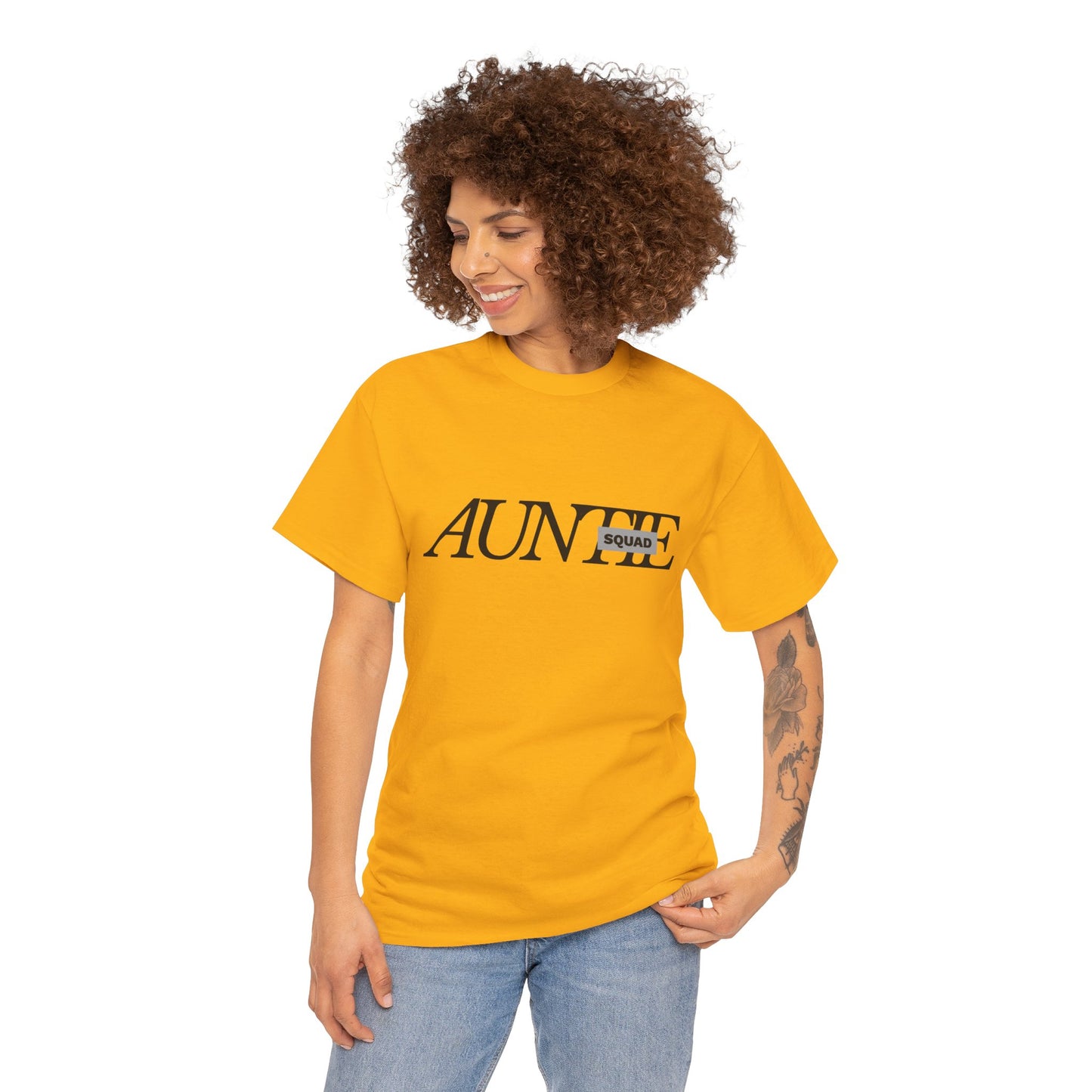Auntie Squad Unisex Heavy Cotton Tee | Perfect Gift for Aunts | Family Reunion, Birthday, Mother's Day, Casual Wear, Everyday Comfort