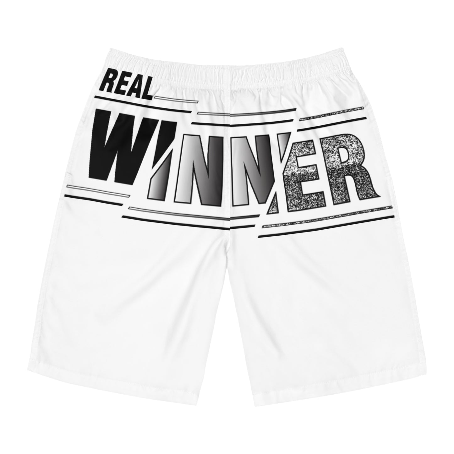 Real Winner Board Shorts | Cool Summer Style, Beachwear, Pool Party, Gift for Him, Sportswear