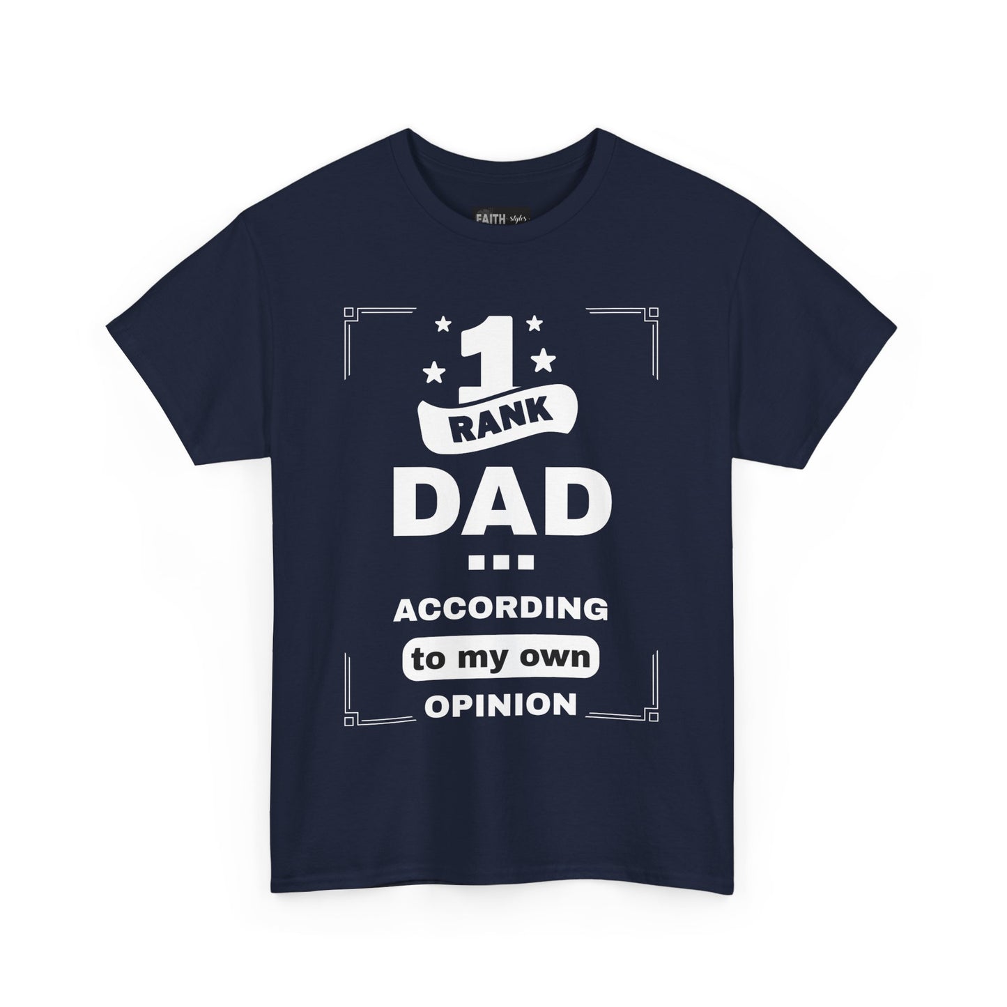 #1 Dad Unisex Heavy Cotton Tee - Perfect Gift for Father's Day, Birthday, or Family Celebrations, Casual Wear, Statement T-Shirt