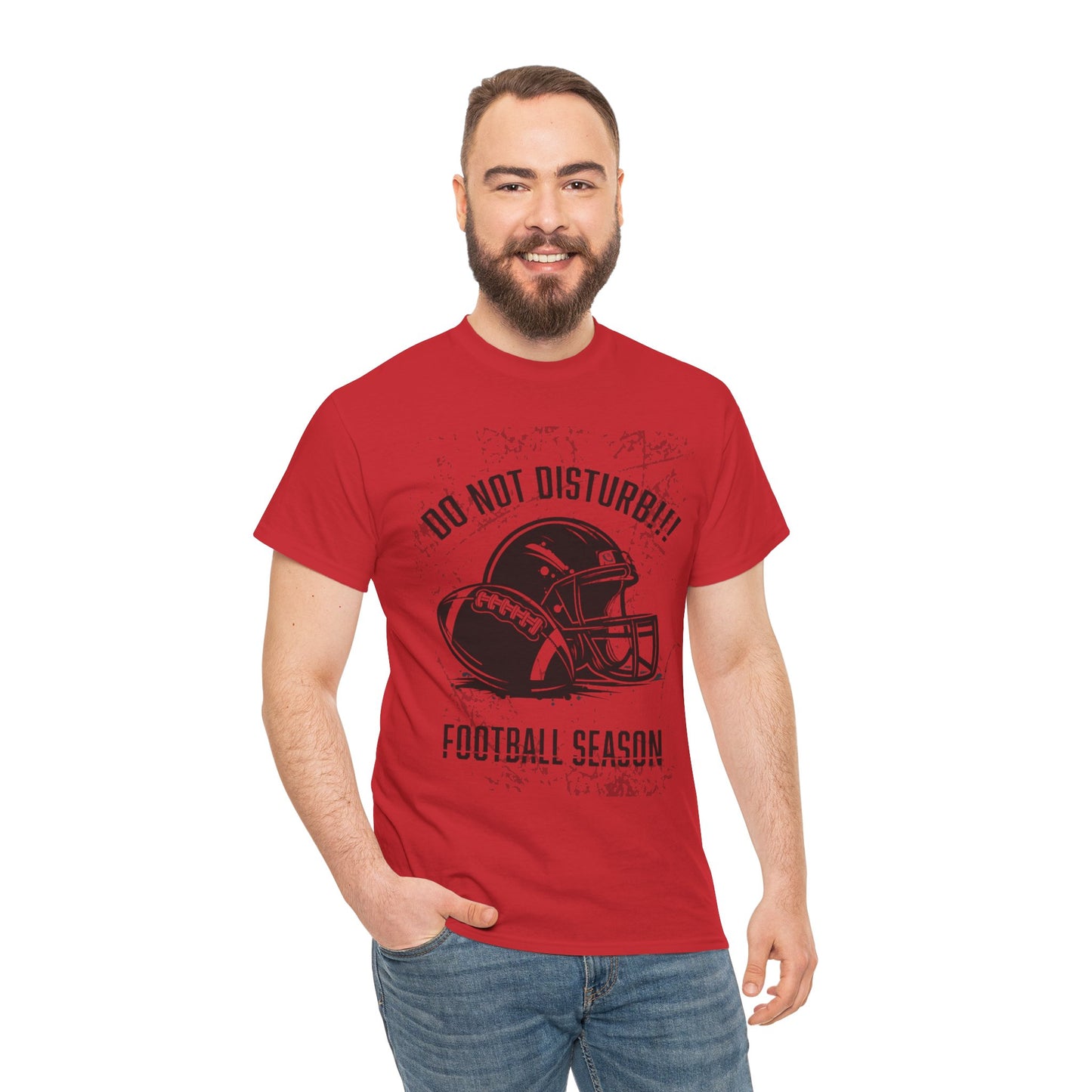 Football Season Do Not Disturb Tee, Male's Cotton Shirt, Sports Fan Gift, Game Day Apparel, Casual Wear, Football Lovers