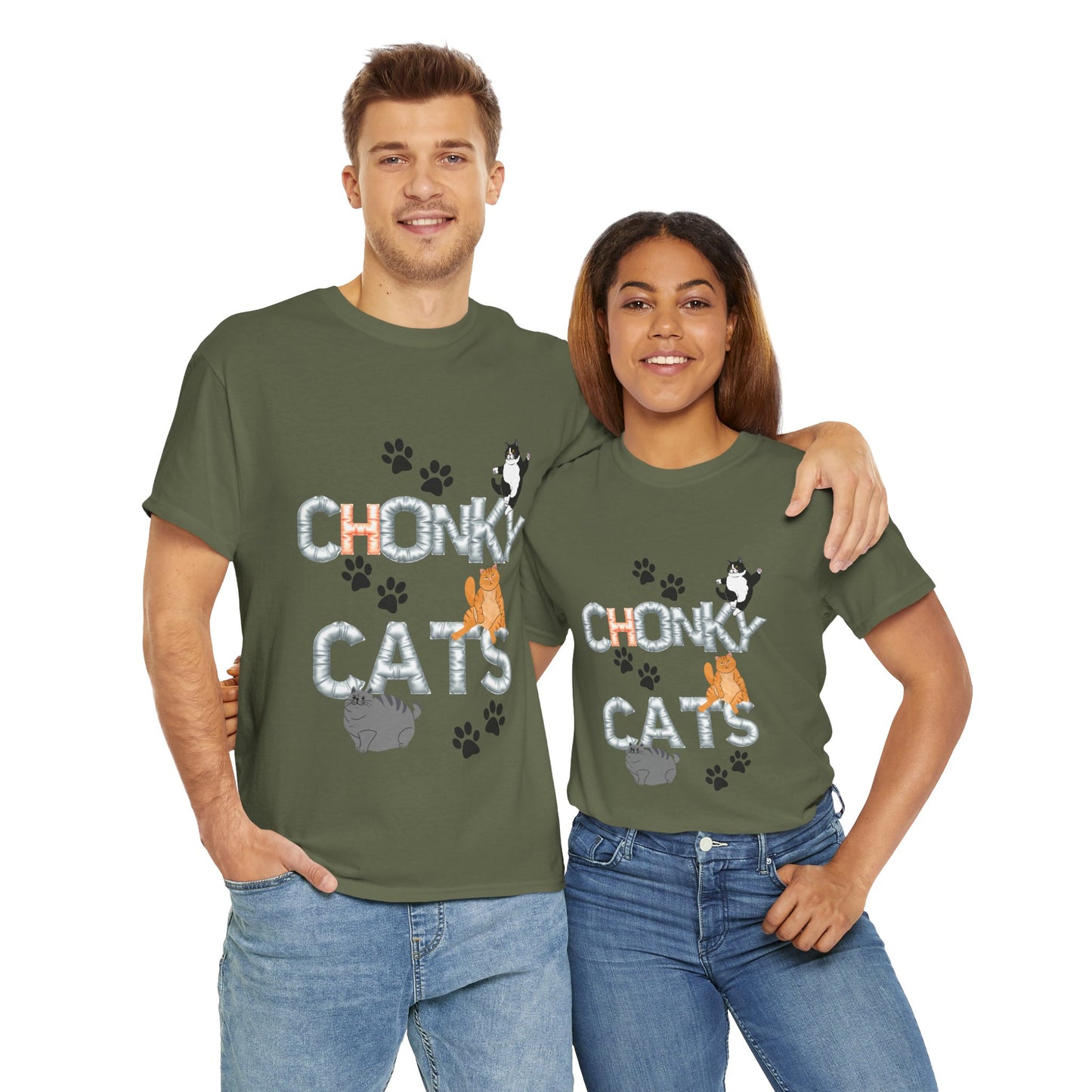 Chonk Cats Unisex Tee - Funny Pet Lovers Shirt, Cat Lover Gift, Humor Tee, Cute Animal Apparel, Gifts for Cat Owners