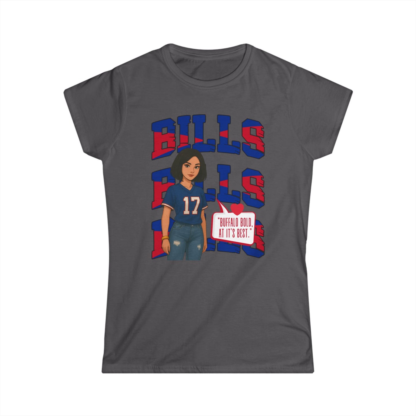 Buffalo Bills Women's Fan Tee | Softstyle Shirt for Game Day, Sports Apparel, Gift for Her, Team Spirit Wear