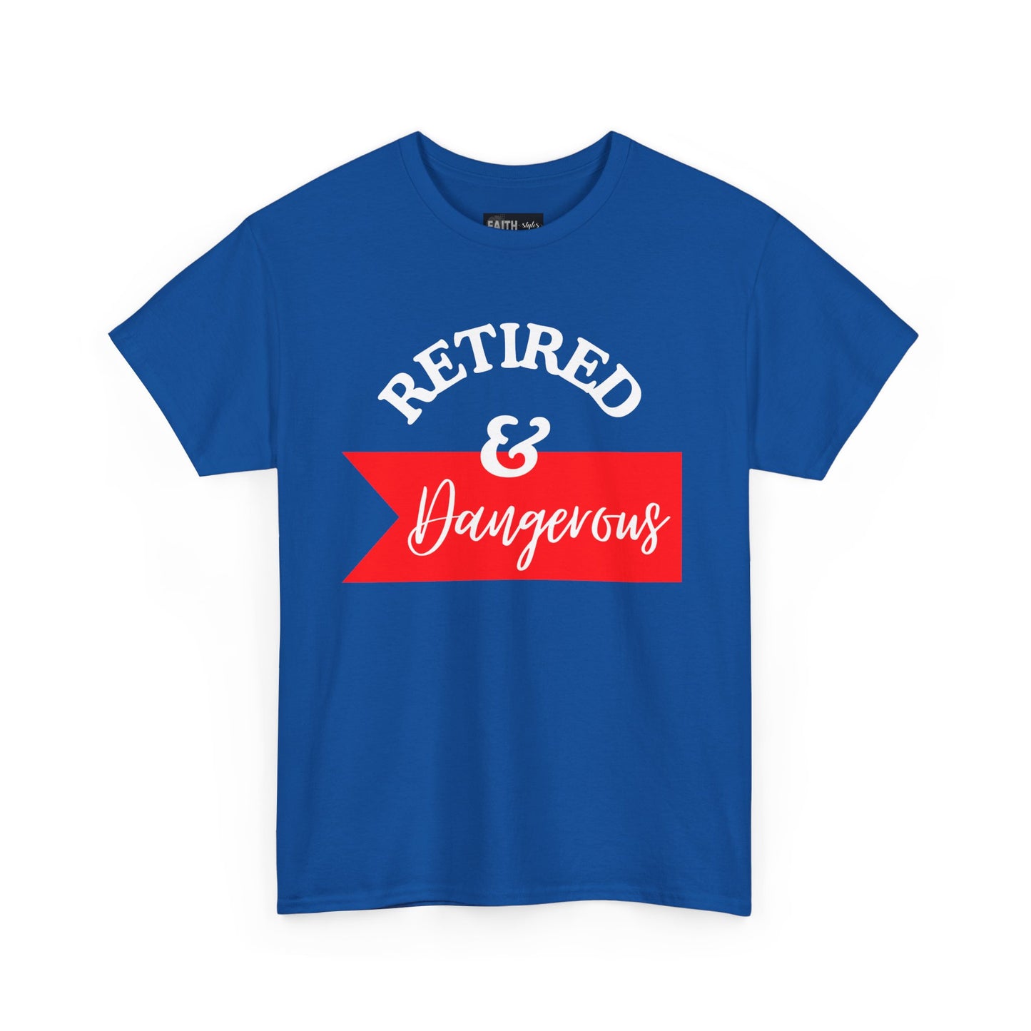 Retired & Dangerous Unisex Heavy Cotton Tee, Funny Retirement Shirt, Gift for Retirees, Casual Wear, Humorous Retirement Tees