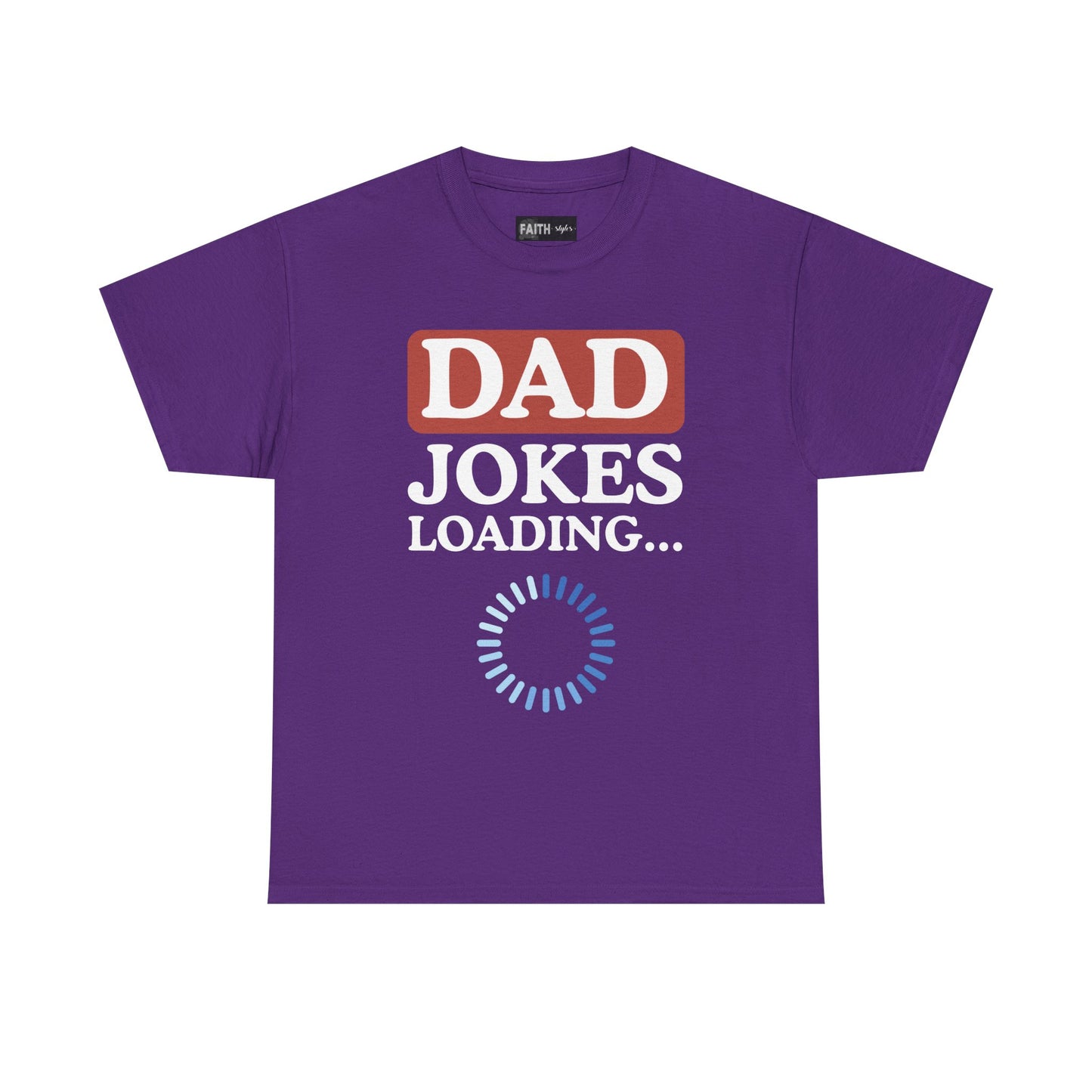Dad Jokes Loading Unisex Heavy Cotton Tee, Funny Father's Day Gift, Humor T-Shirt, Dad Shirt, Gag Gift for Dads, Casual Everyday Wear