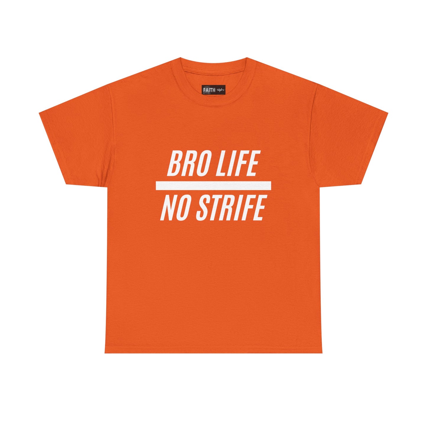 Bro Life Unisex Heavy Cotton Tee, Casual Graphic T-Shirt, Funny Gift for Friends, Everyday Wear, Brotherhood Apparel, Birthday Gift