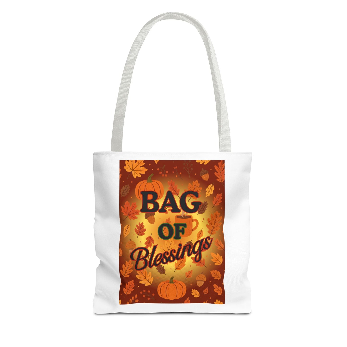 Autumn Blessings Tote Bag, Fall Tote for Shopping, Thanksgiving Gift Bag, Seasonal Carrier, Eco-Friendly Reusable Tote