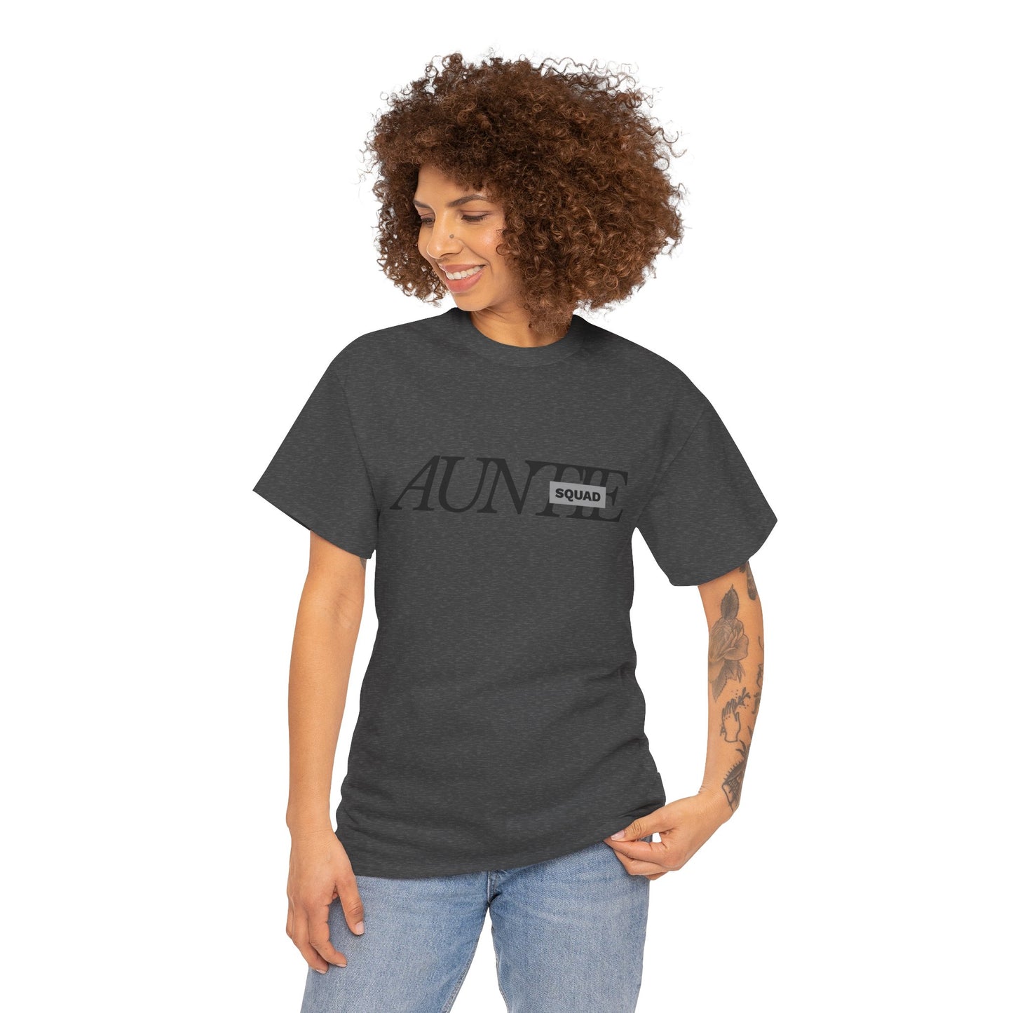 Auntie Squad Unisex Heavy Cotton Tee | Perfect Gift for Aunts | Family Reunion, Birthday, Mother's Day, Casual Wear, Everyday Comfort